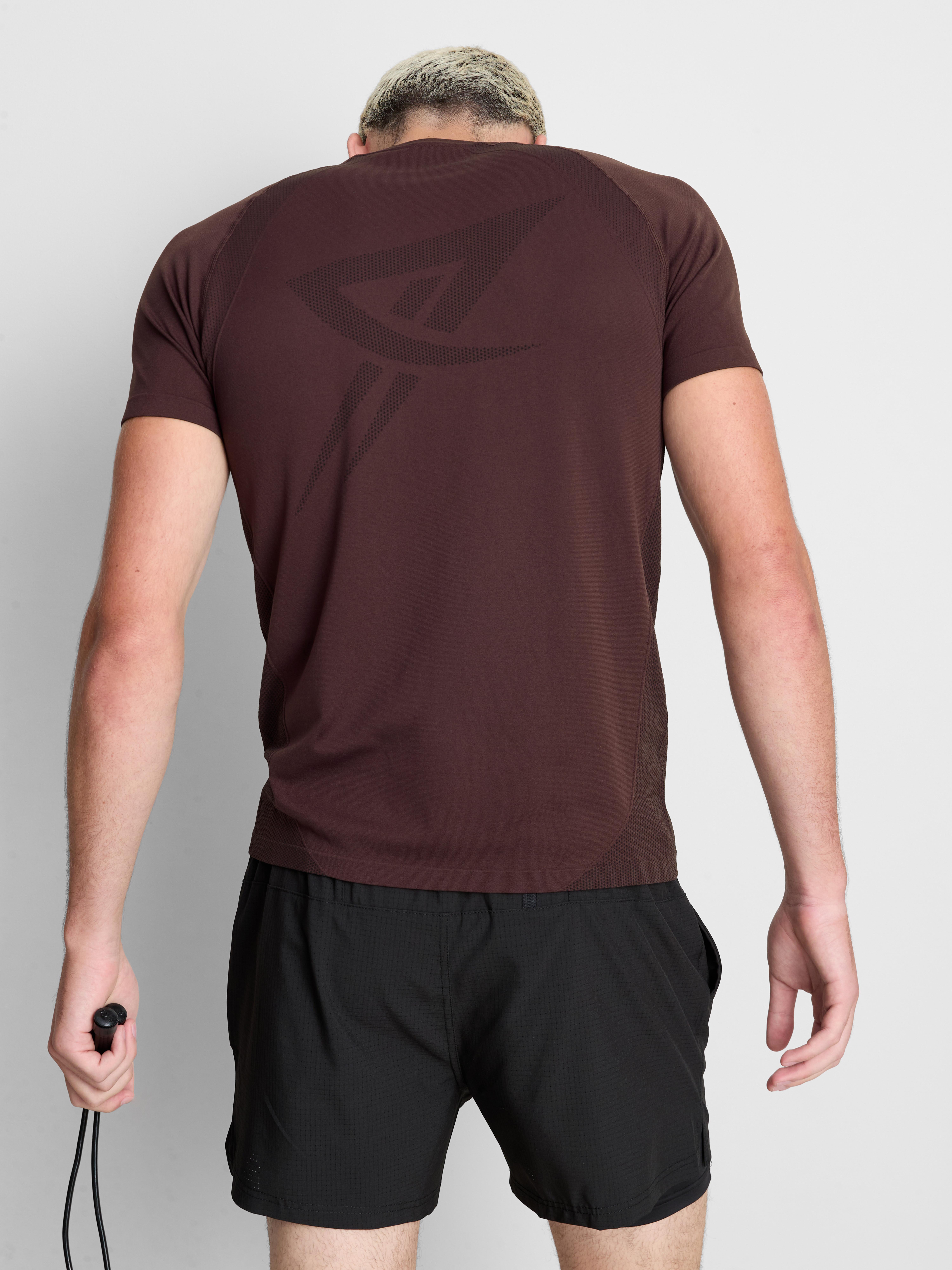 Seamless Gym T-Shirt - Burgundy