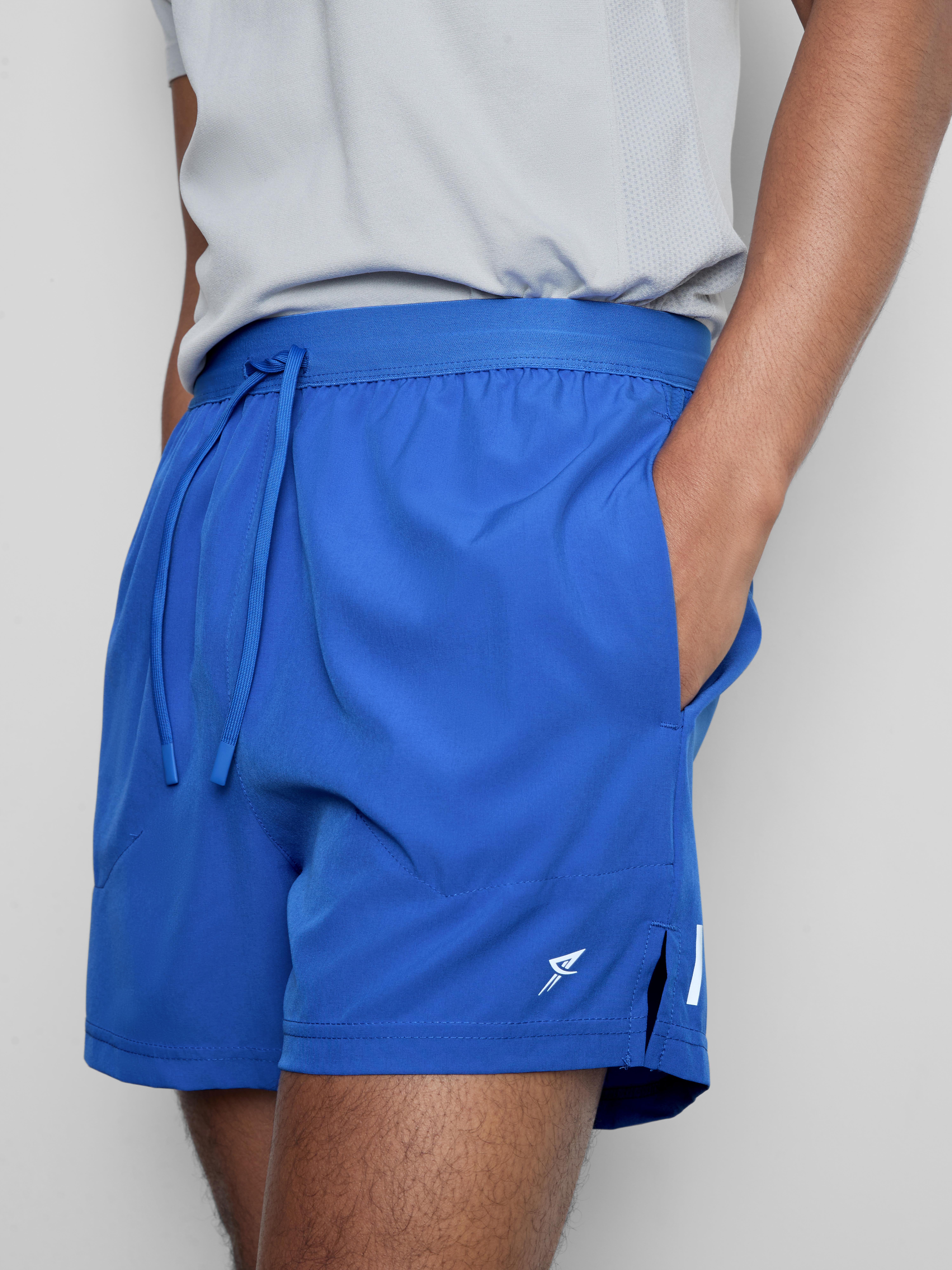 Drawstring Running Shorts - Bright Blue