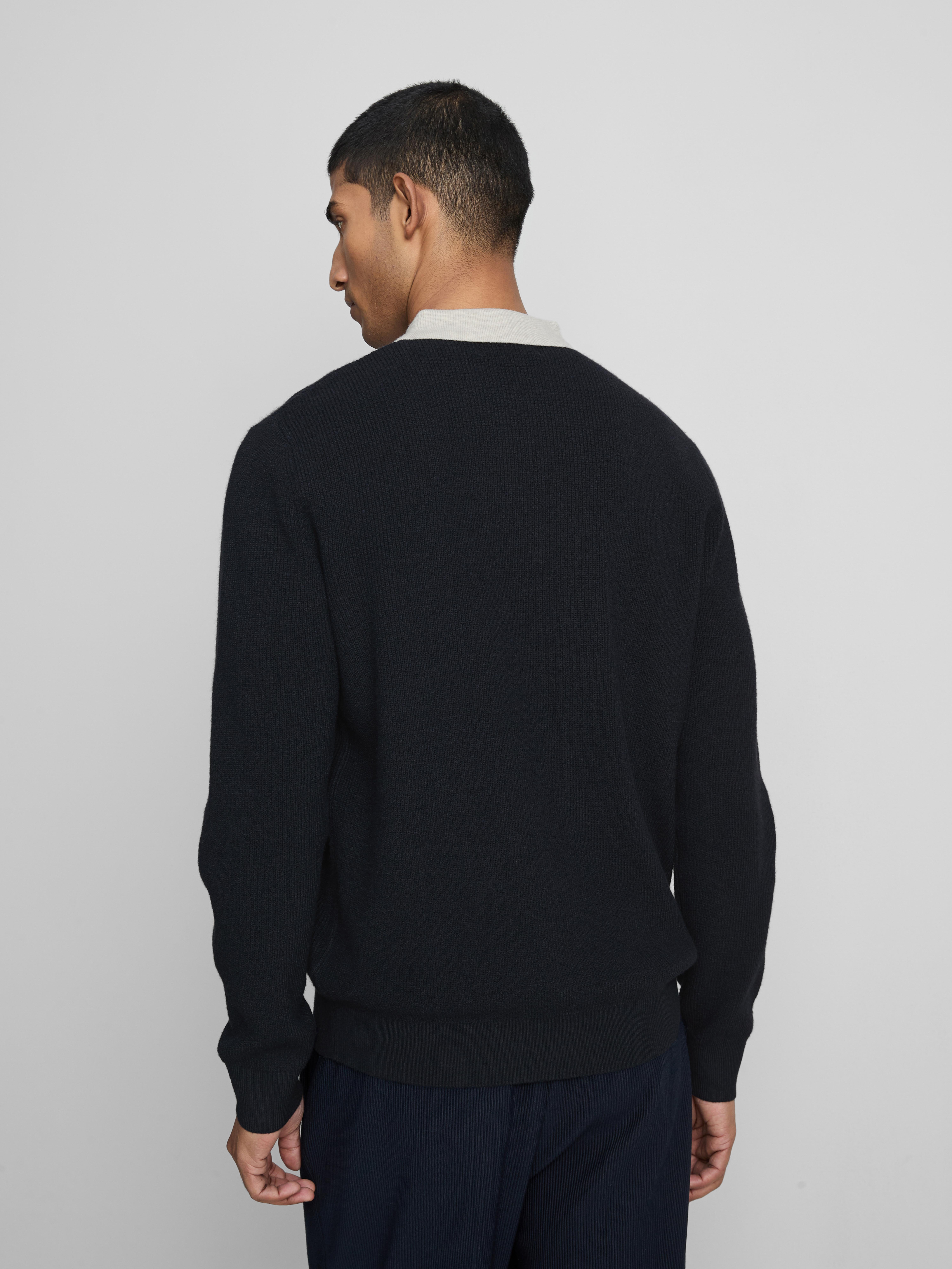 Knit Polo Sweater - Navy