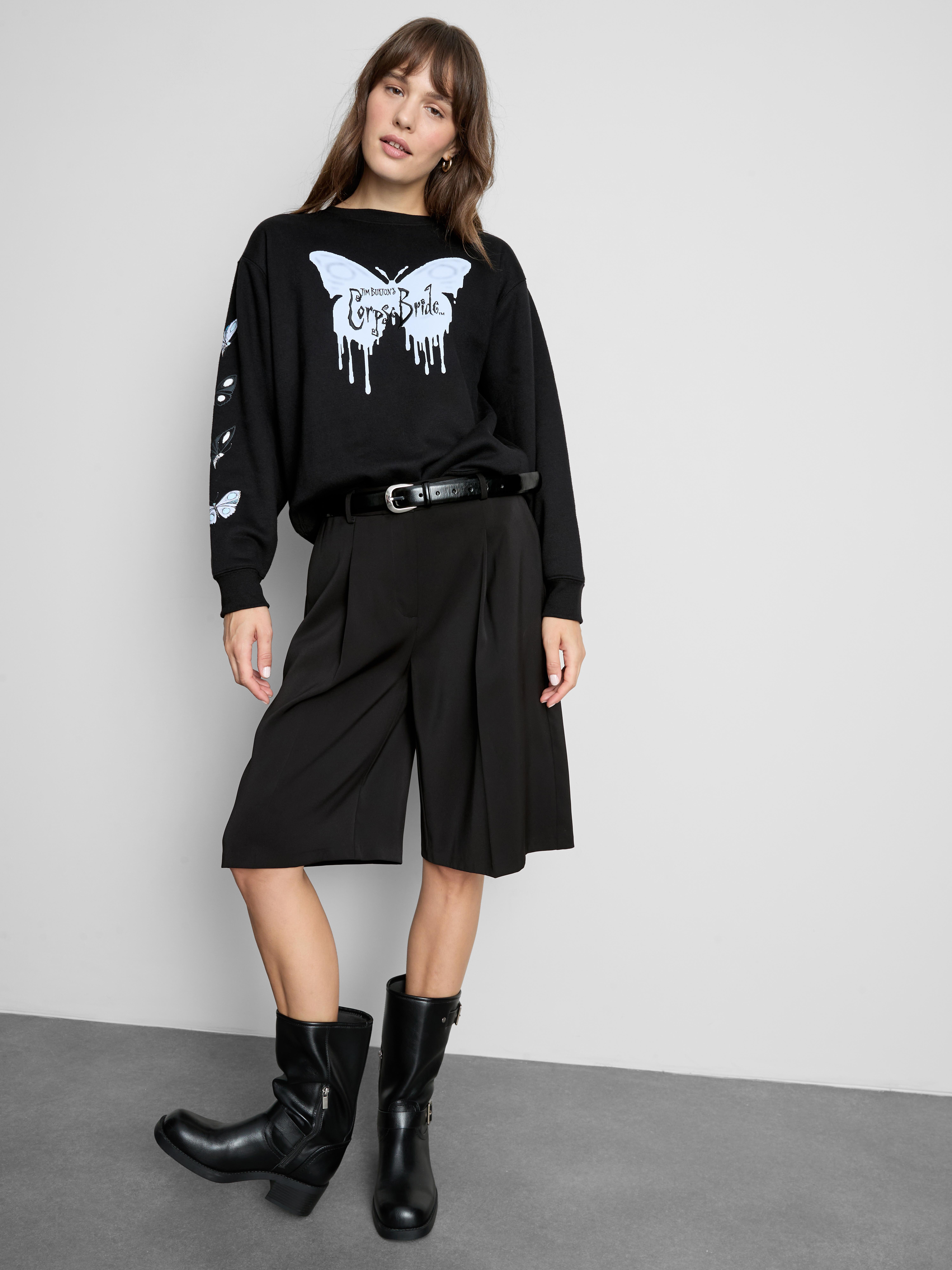 Tim Burton’s Corpse Bride Graphic Sweatshirt - Black