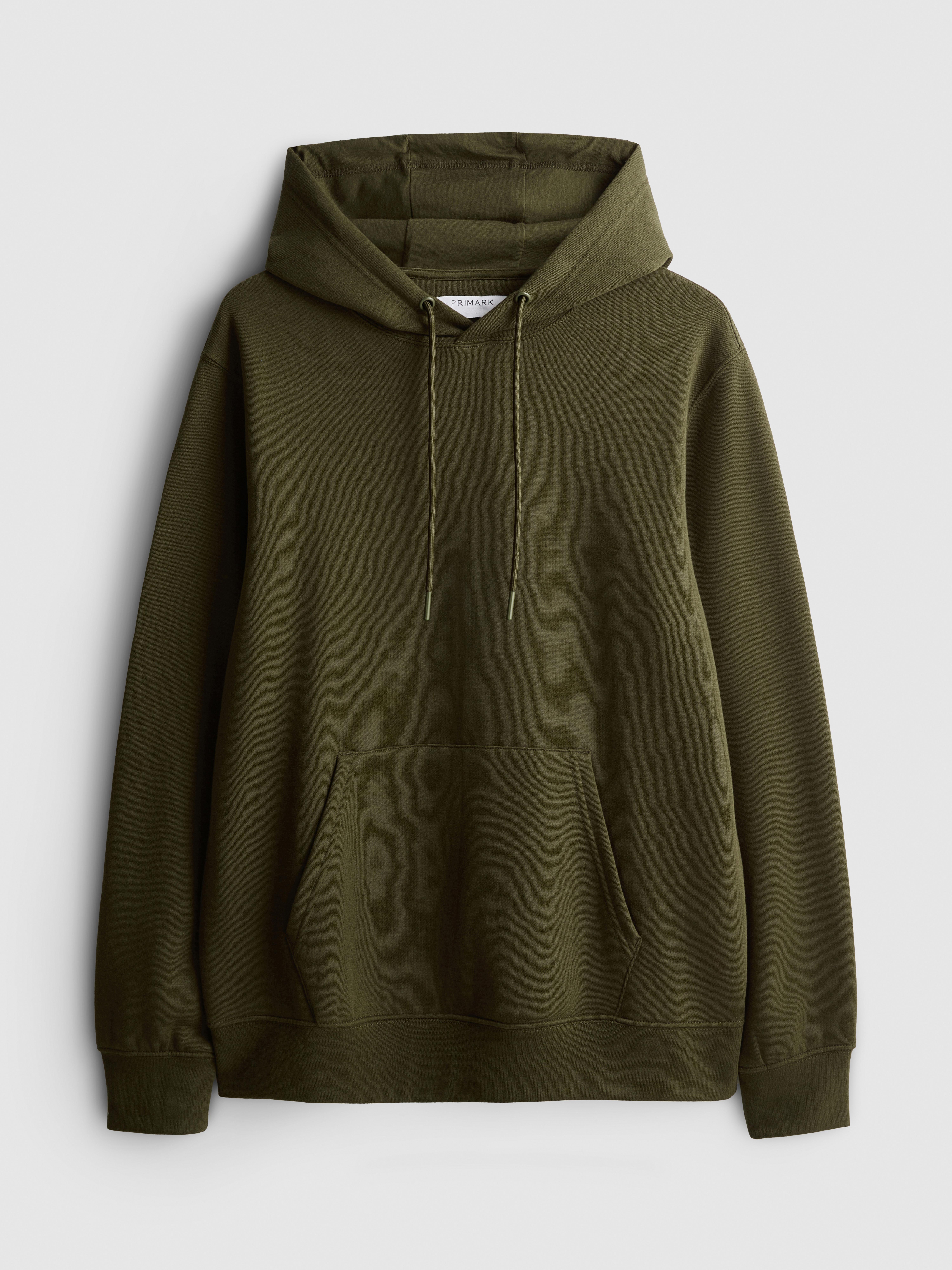 Cotton Blend Overhead Hoodie - Olive