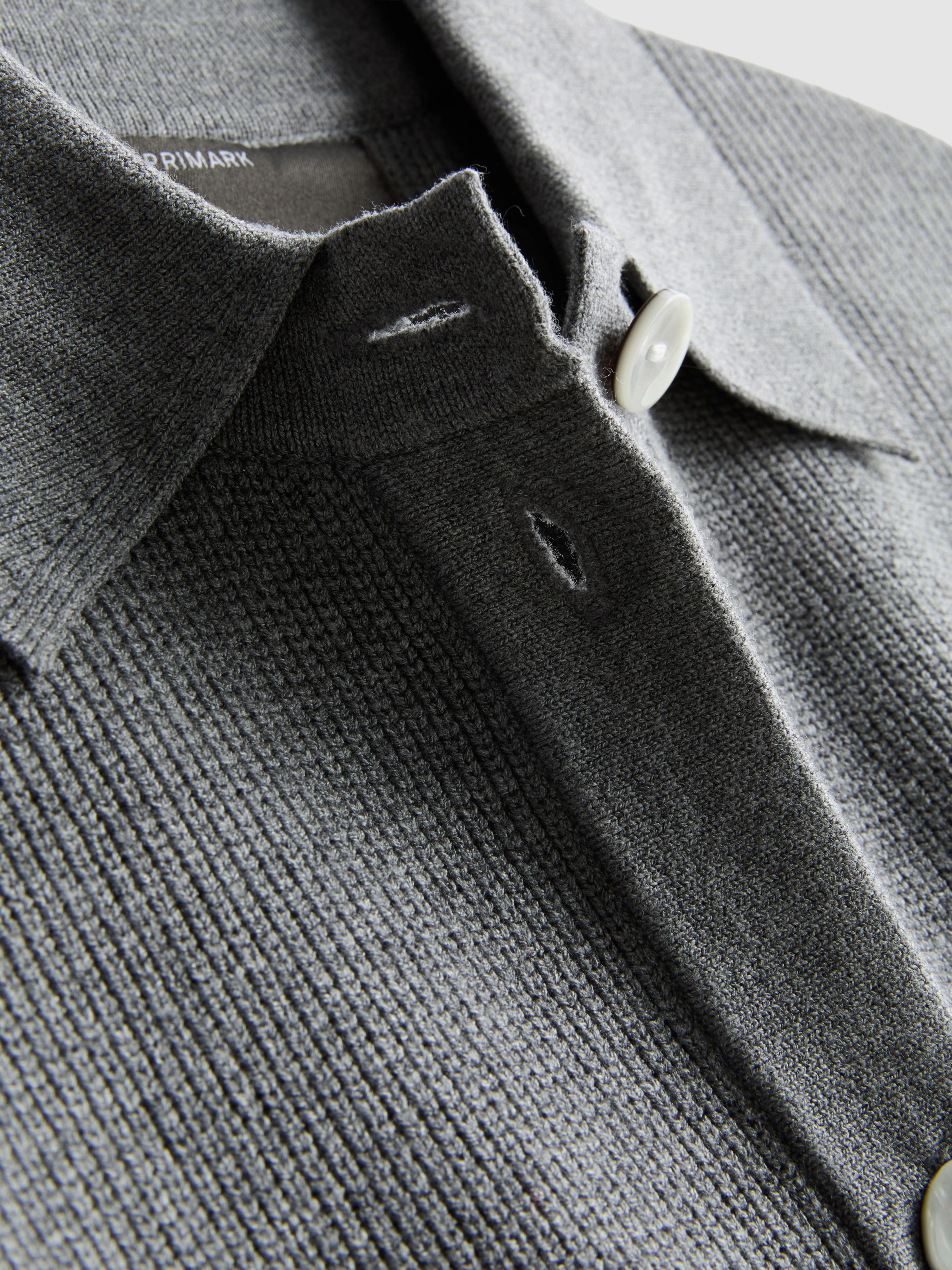 Knitted Peplum Cardigan - Dark Gray