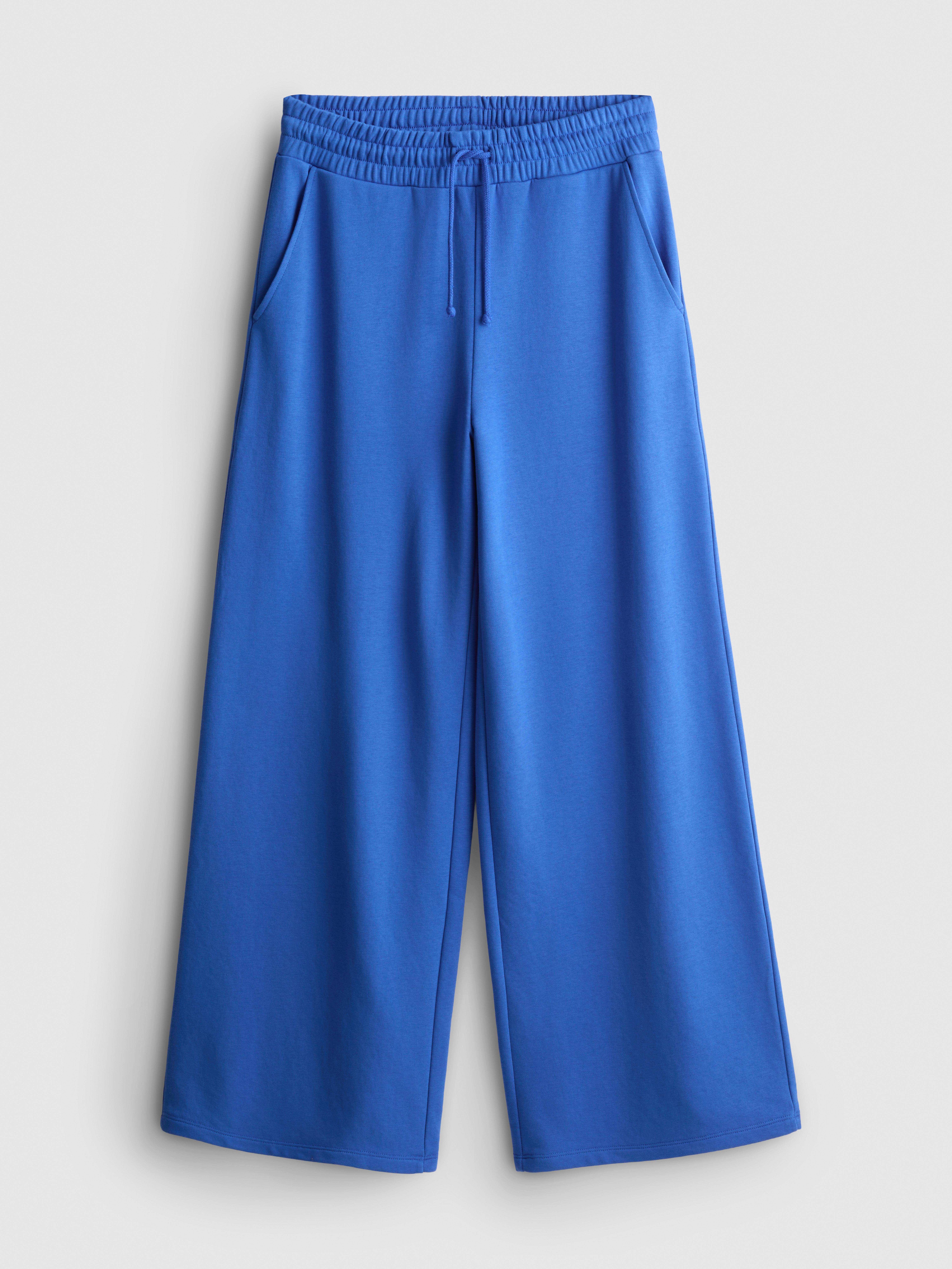 Wide-Leg Airport Tracksuit Bottoms - Bright Blue