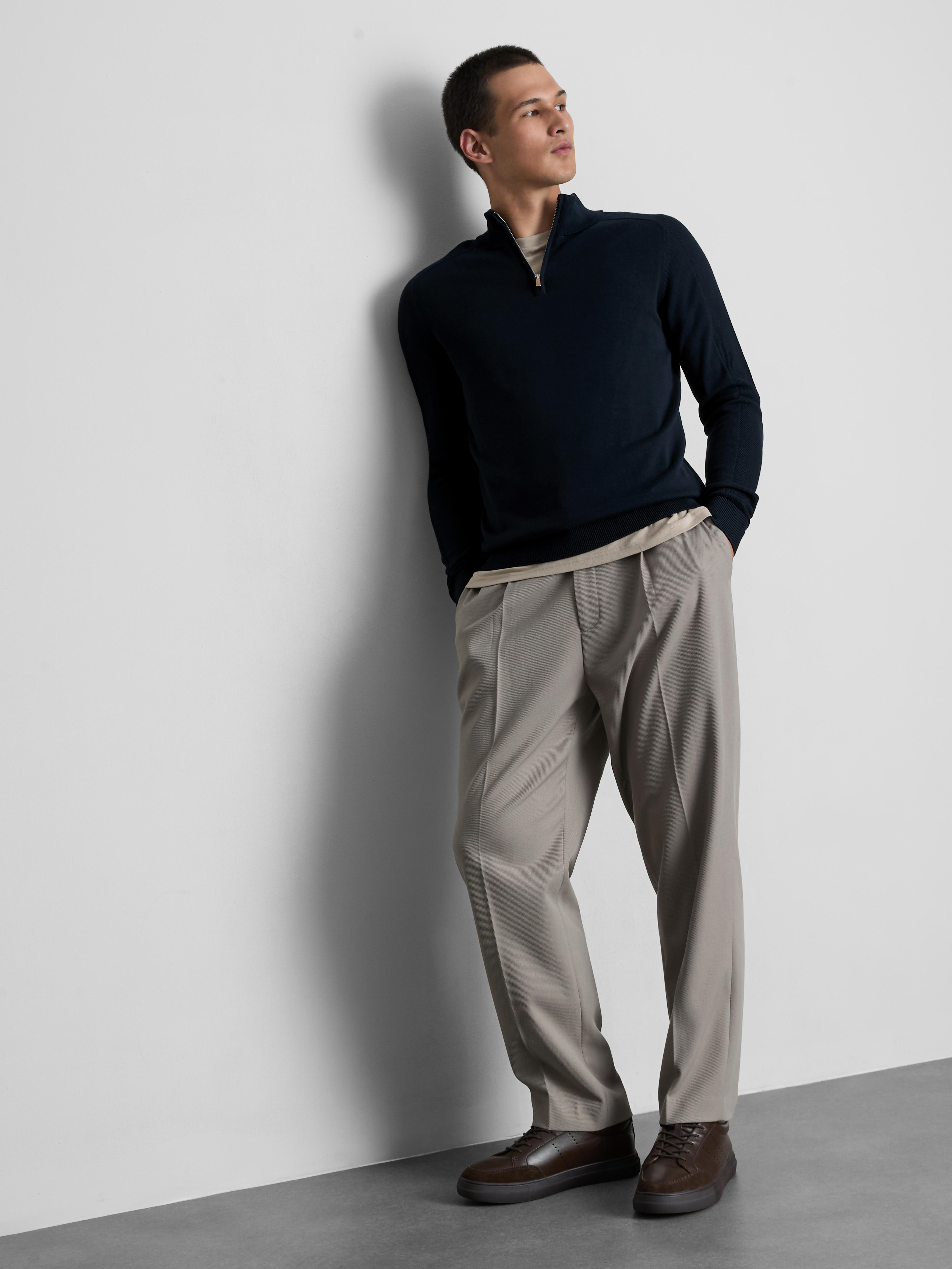 Quarter-Zip Sweater - Navy