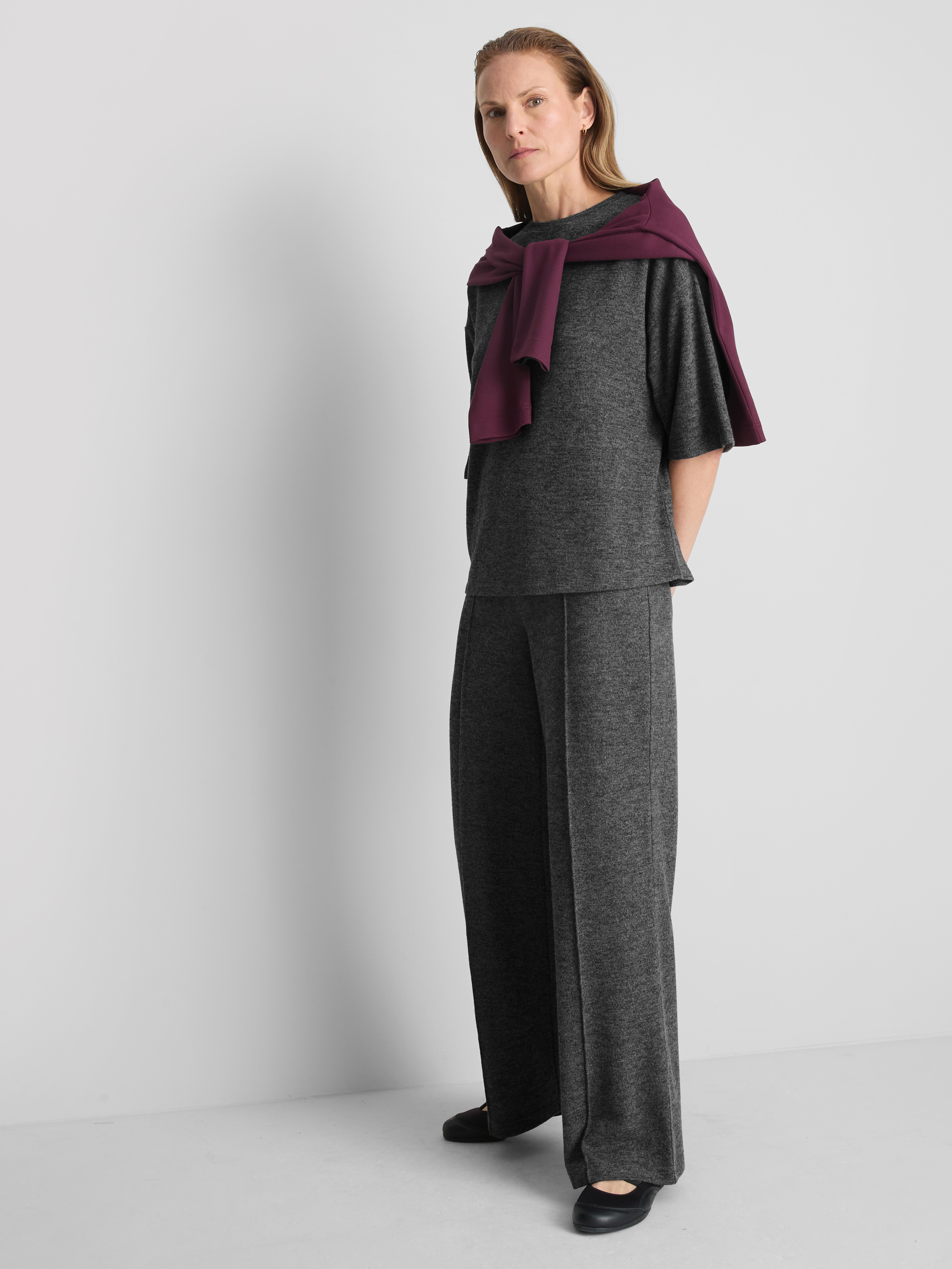Cozy Oversized Tee - Charcoal Heather