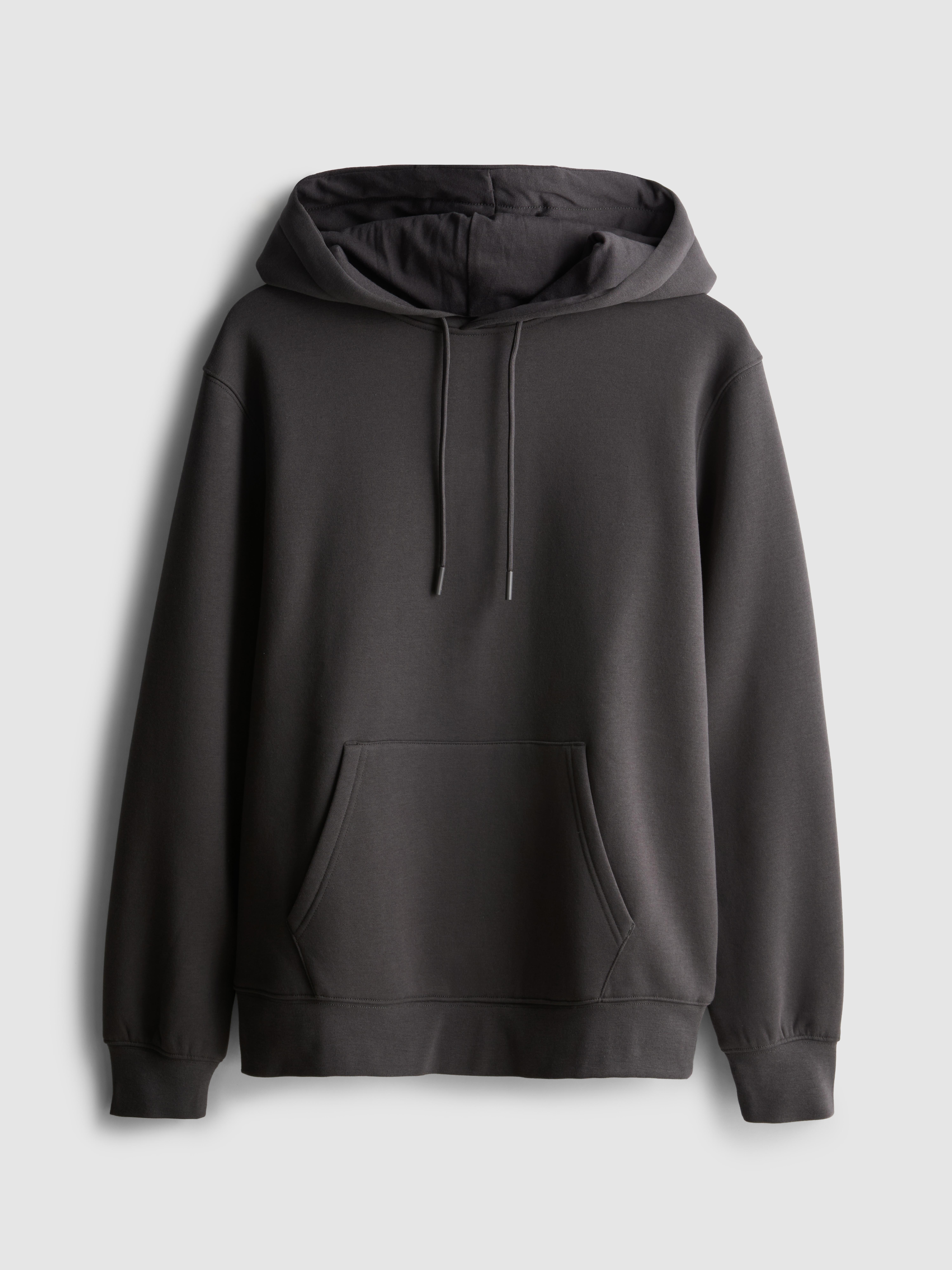 Cotton-Blend Pullover Hoodie - Charcoal
