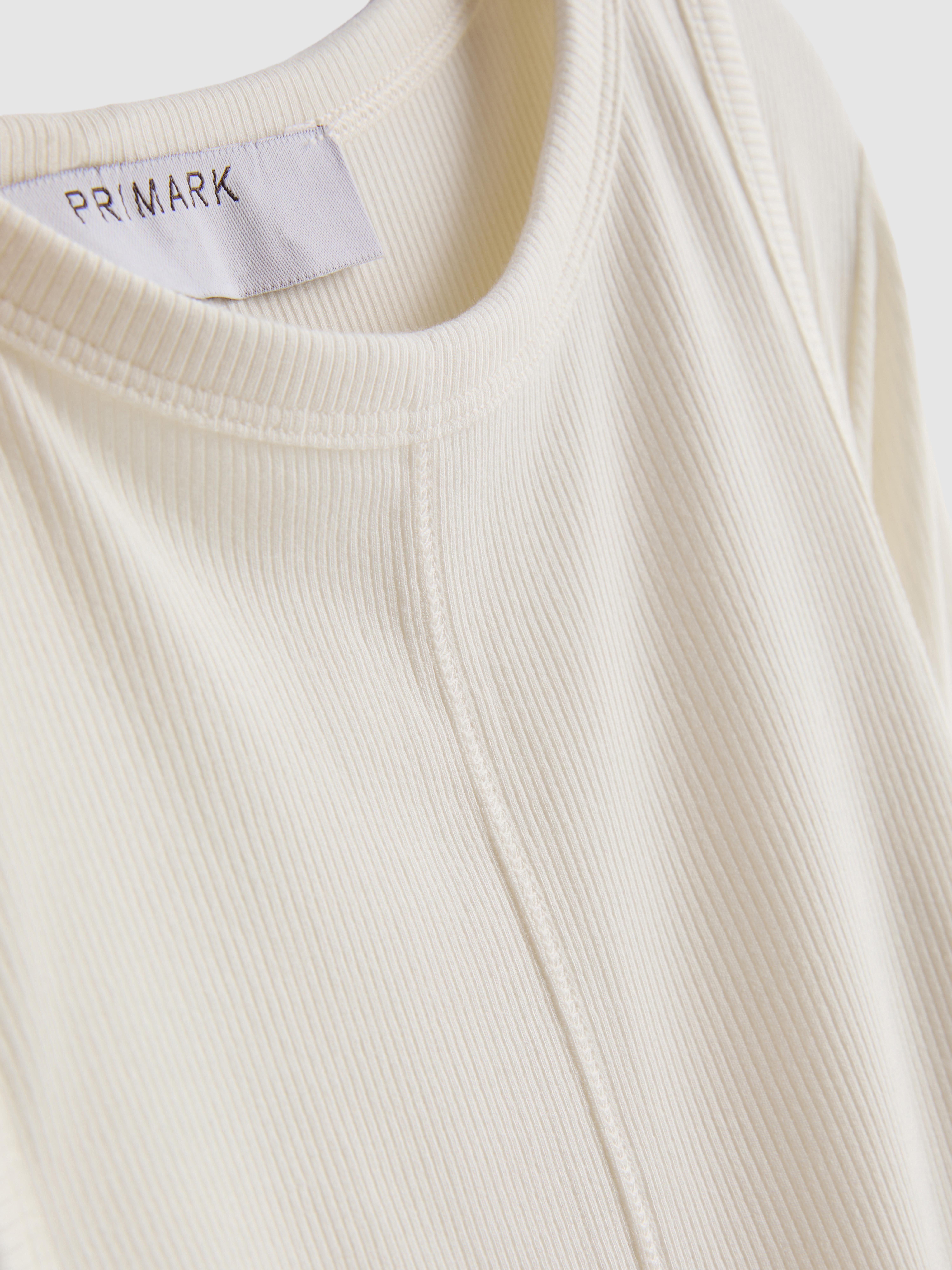 Paula Echevarría Long-Sleeve Double-Layered Top - Ivory