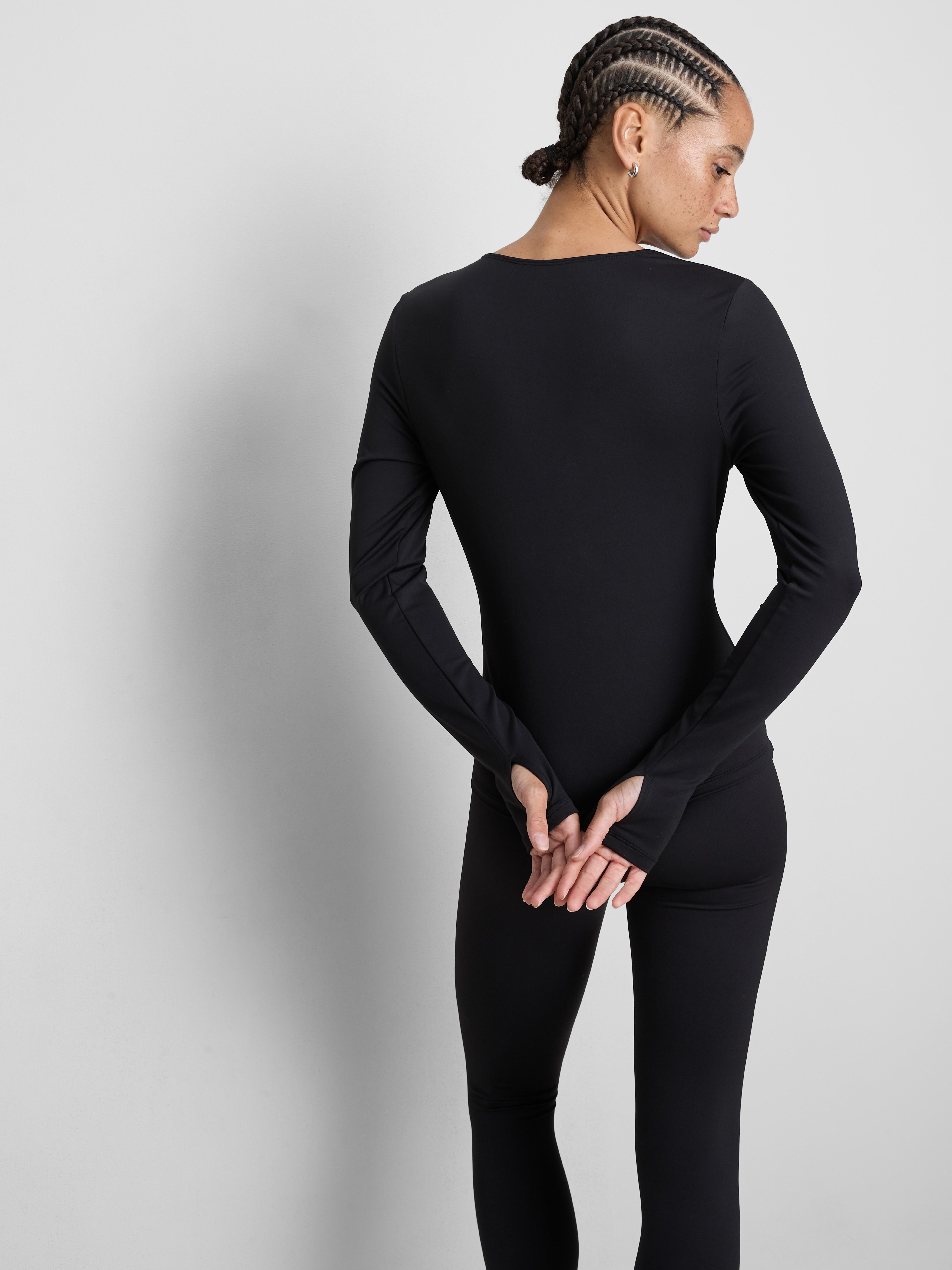 Buttery Soft Long Sleeve Active Top - Black