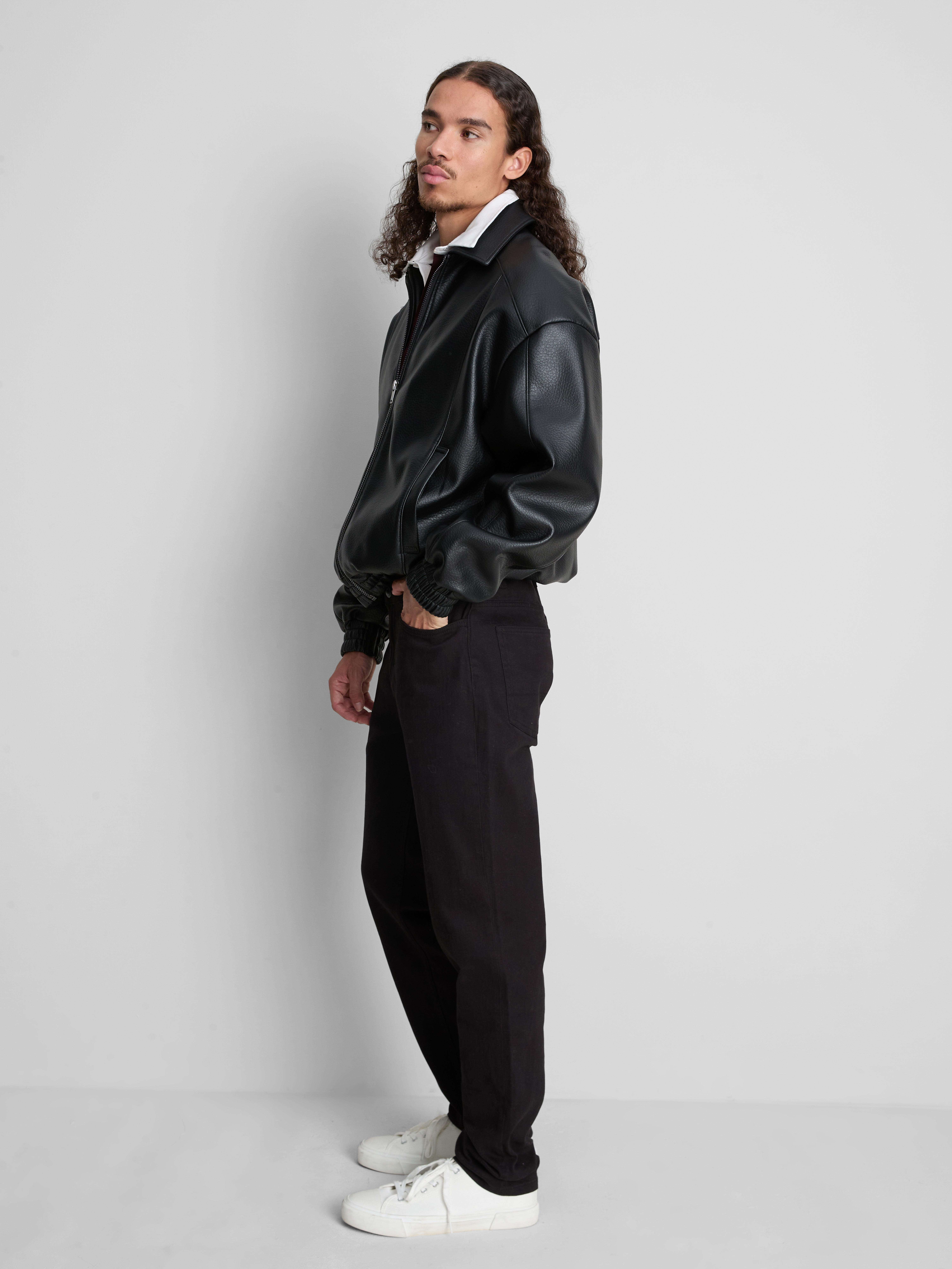 Mid-Rise Slim-Fit Jeans - Black