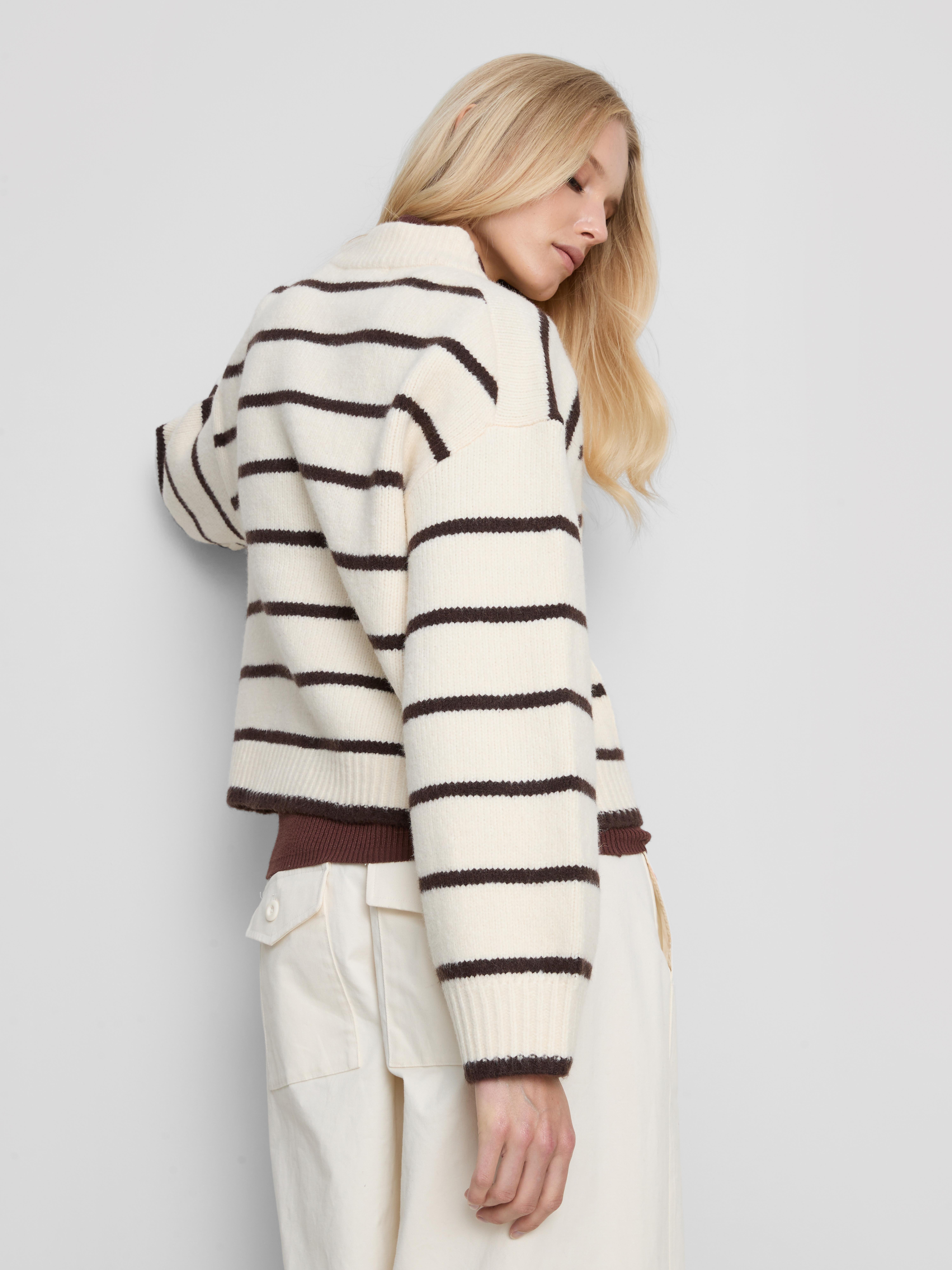 Knitted Bomber Cardigan - Chocolate
