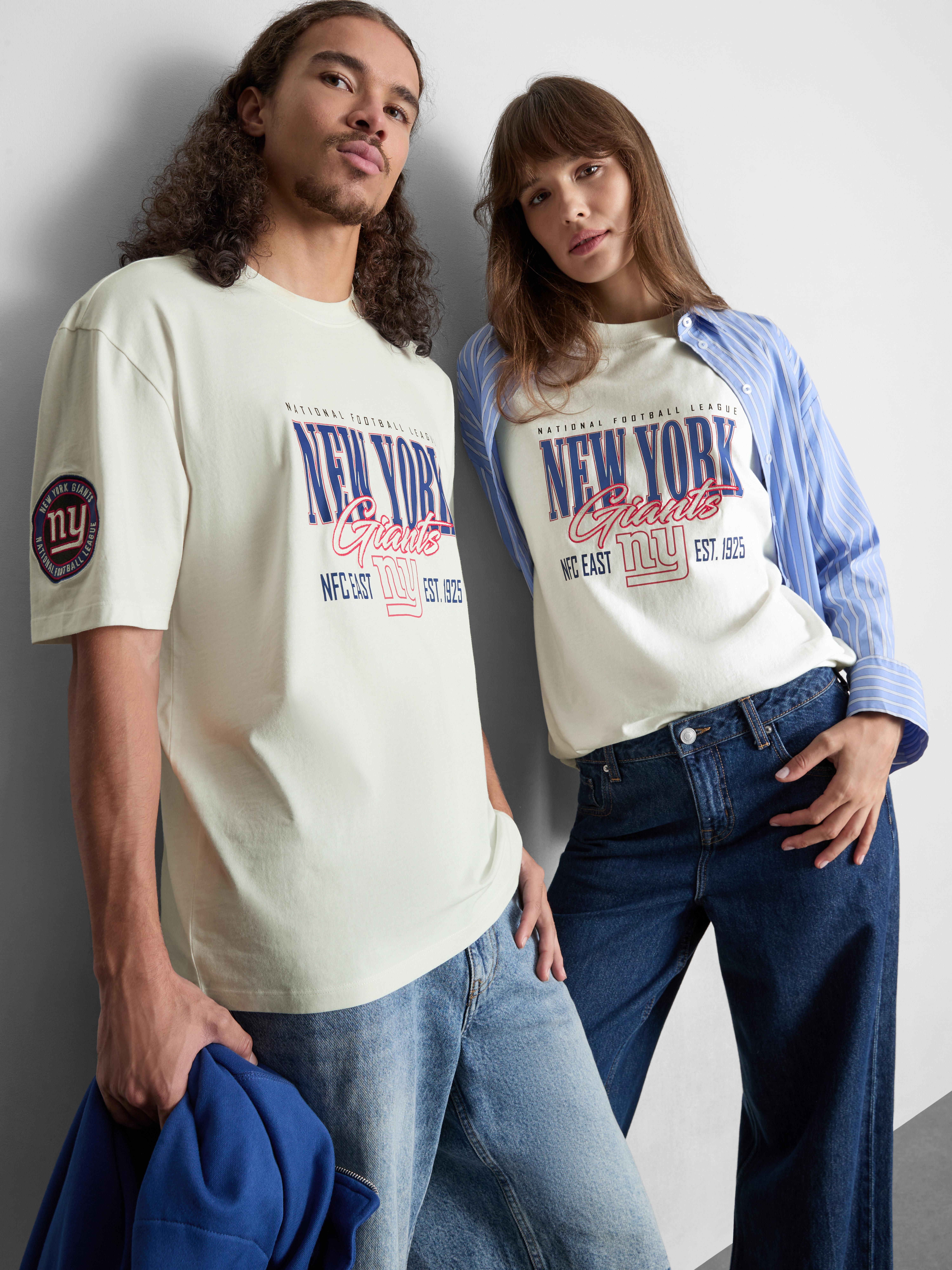 NFL New York Giants Pure Cotton Graphic T-Shirt - Ivory
