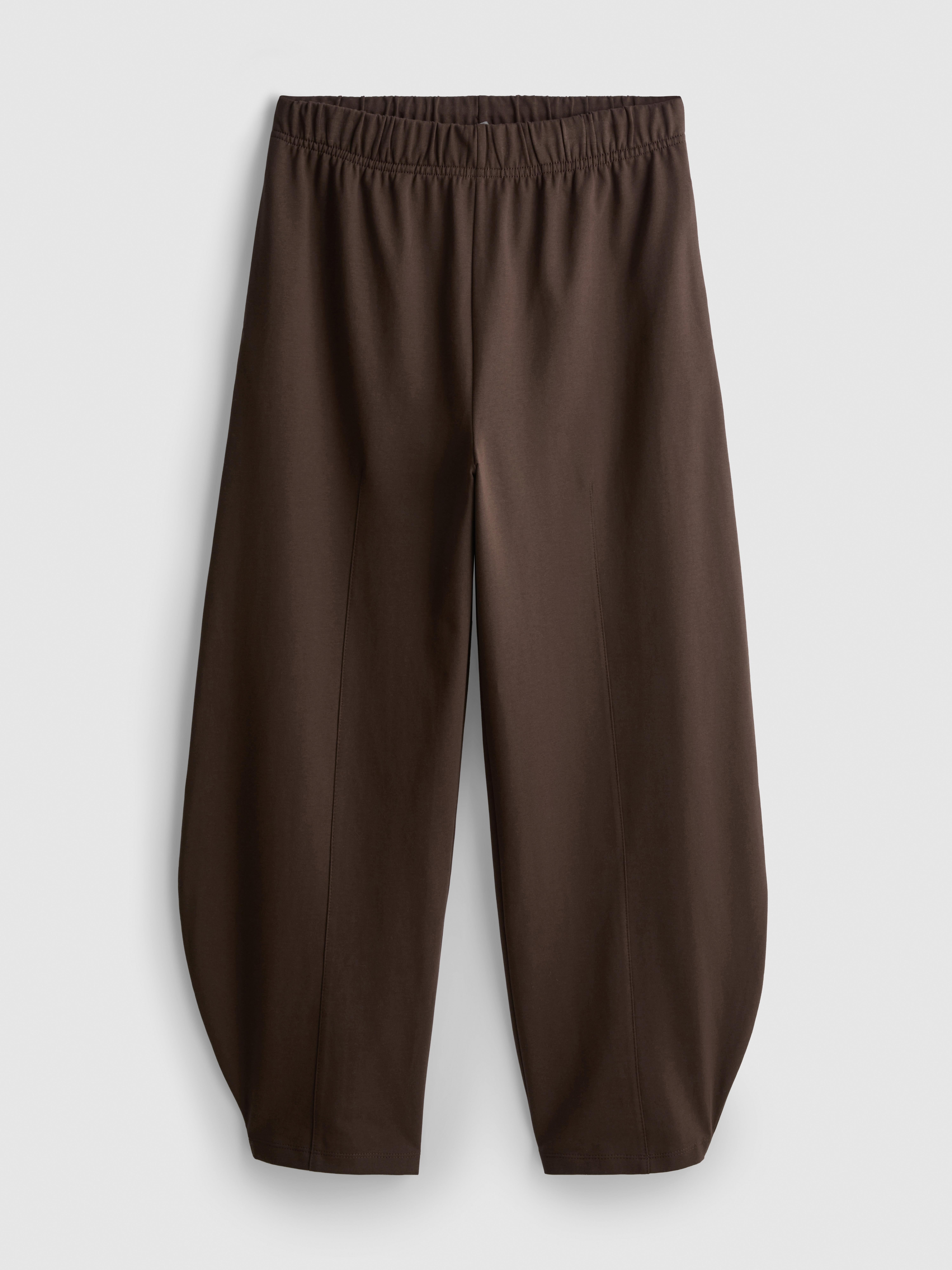 Cotton Rich Barrel Leg Joggers - Chocolate