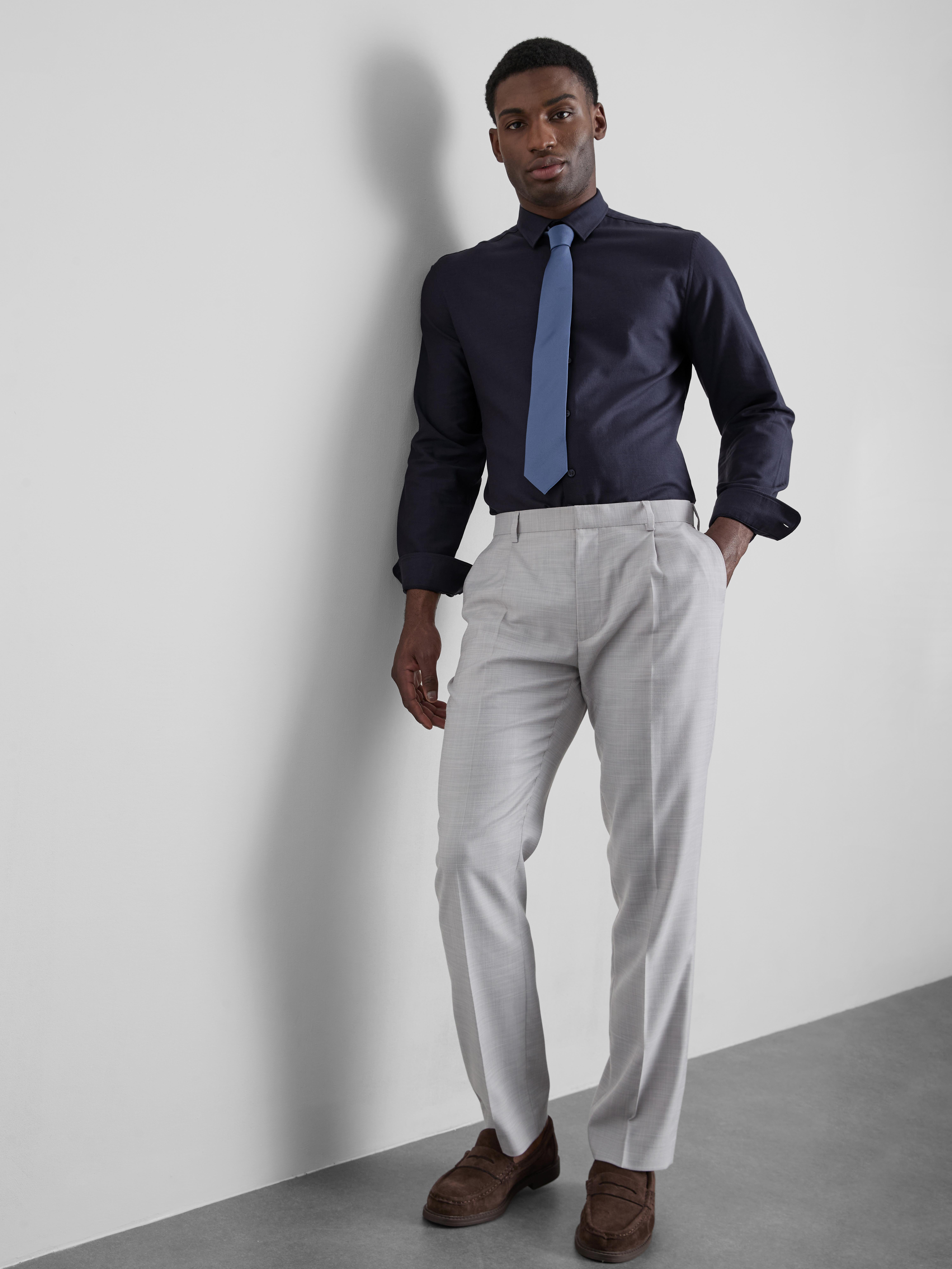Textured Oxford Shirt - Navy