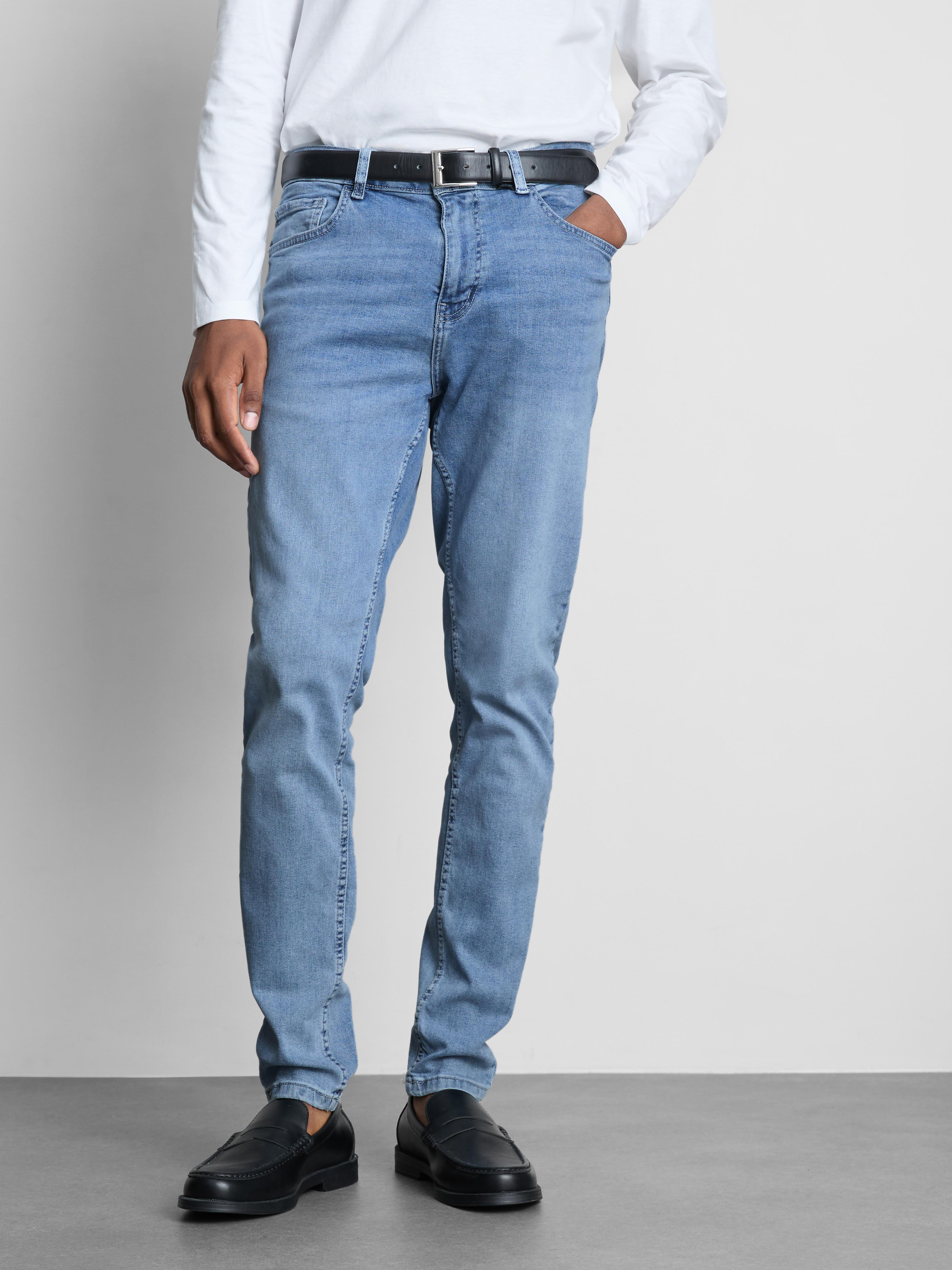 Mid-Rise Skinny Jeans - Bright Blue