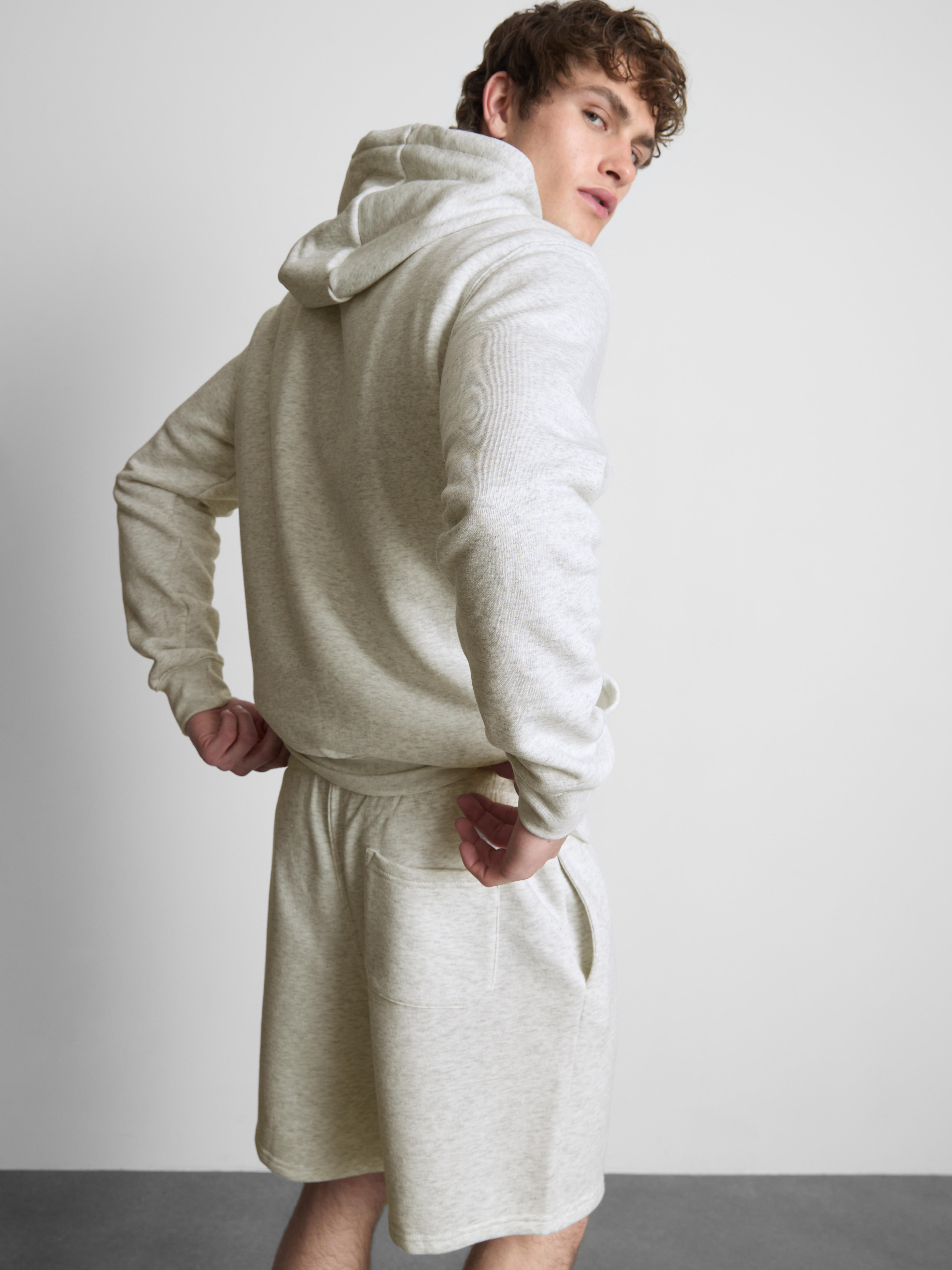 Cotton-Blend Pullover Hoodie - Gray Heather