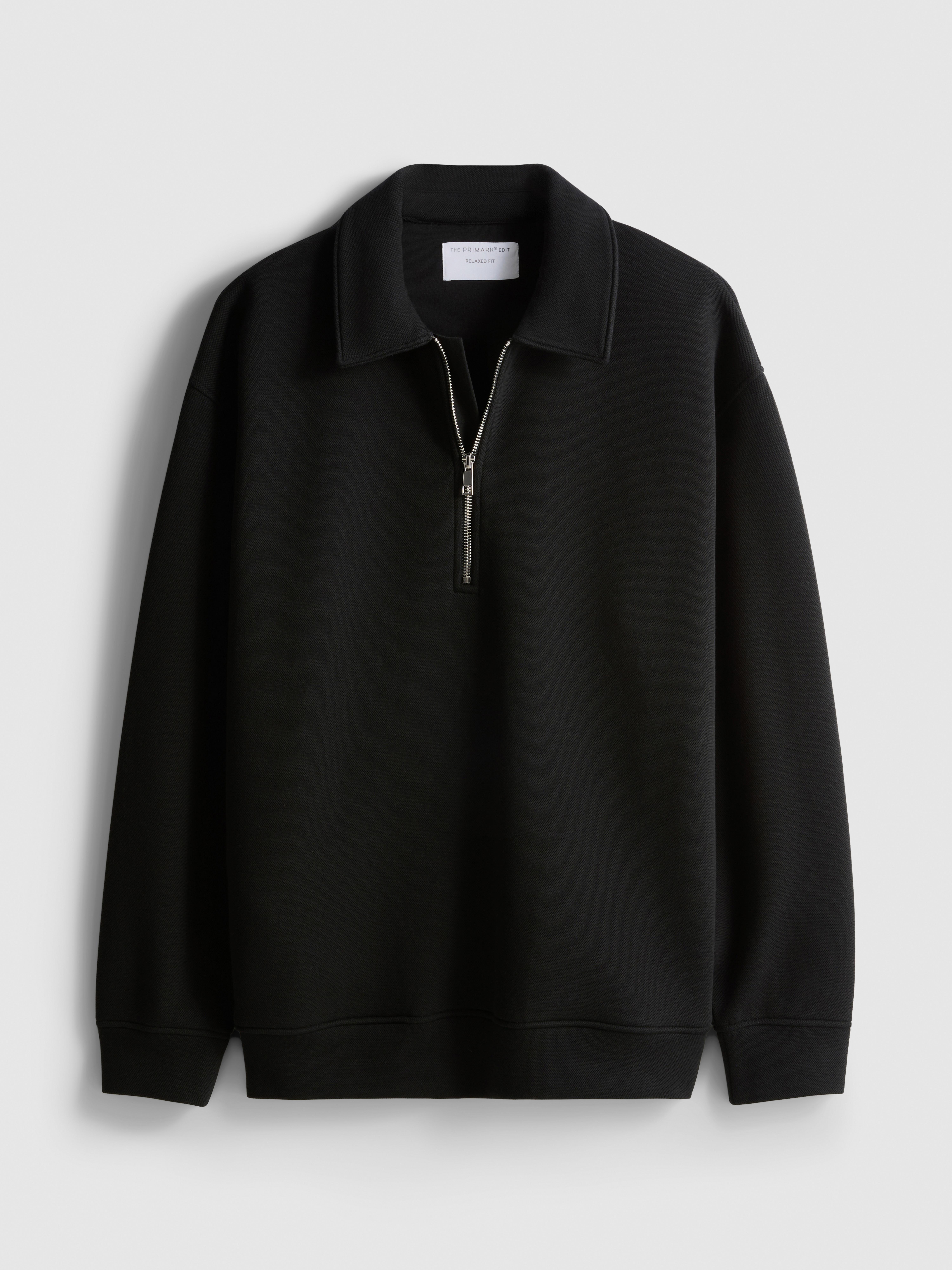 The Edit Quarter Zip Sweatshirt - Black