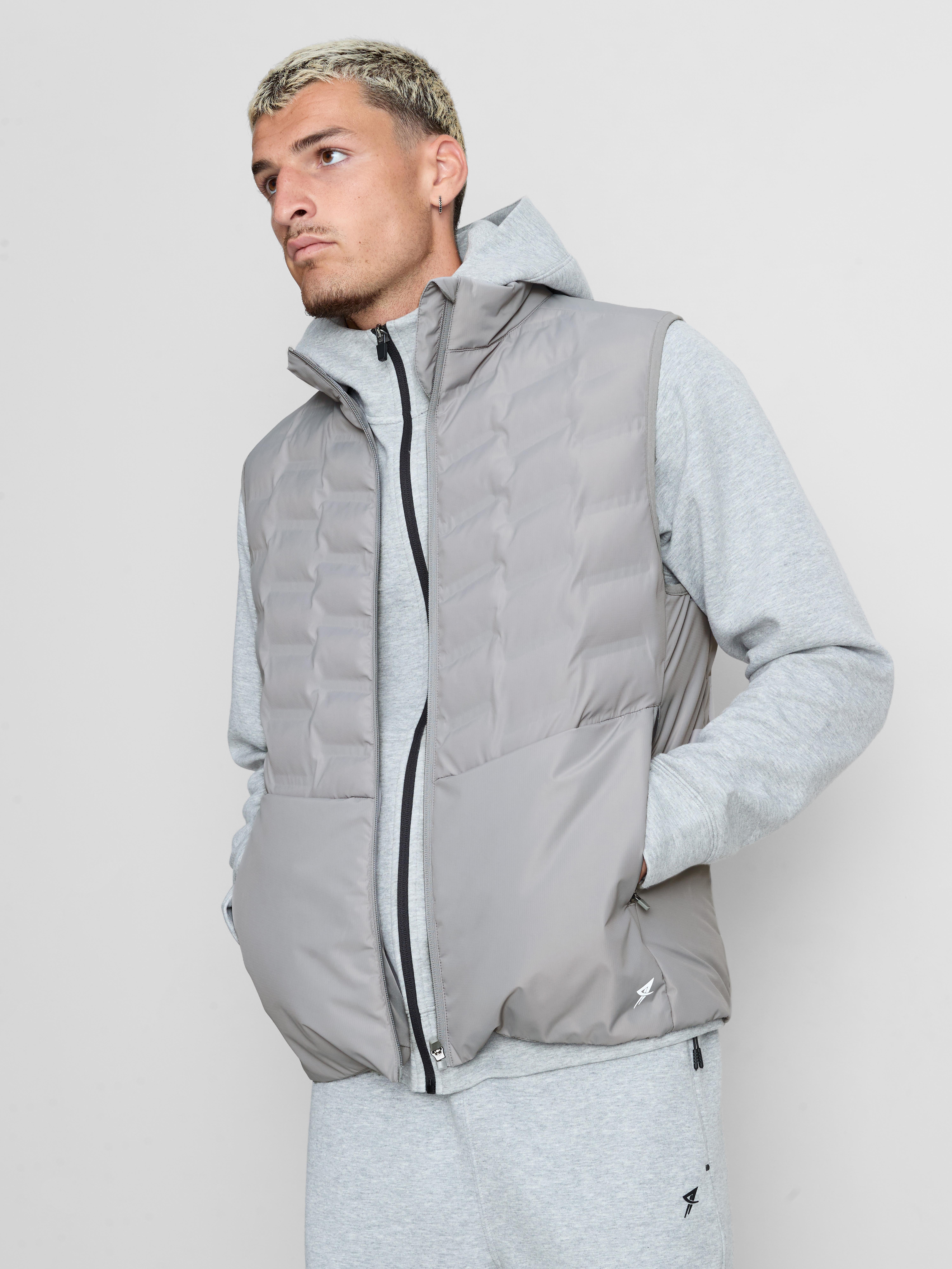 Padded Performance Gilet - Light Gray