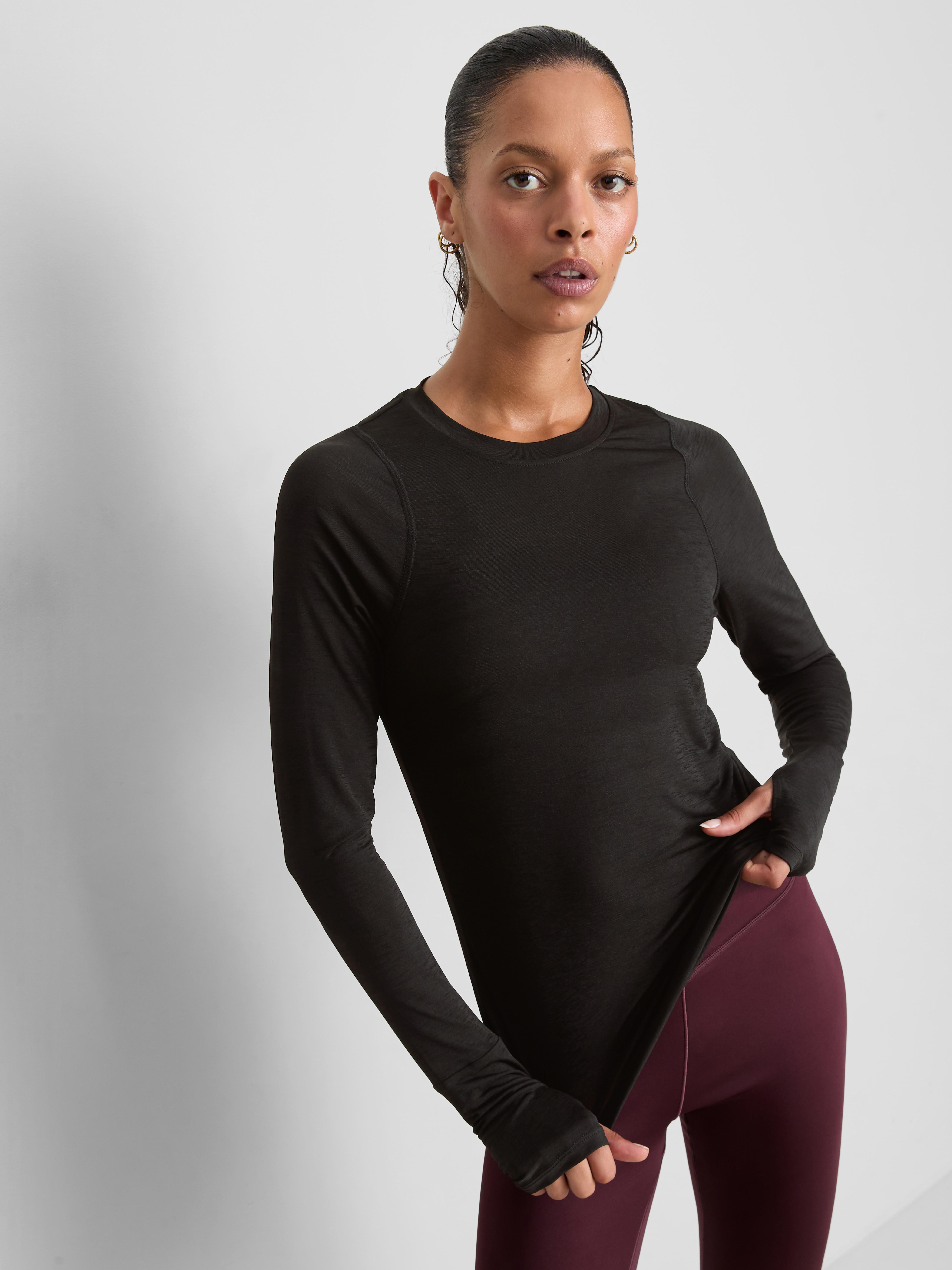 Primark Form | Raglan Long-Sleeve Base-Layer Top - Black
