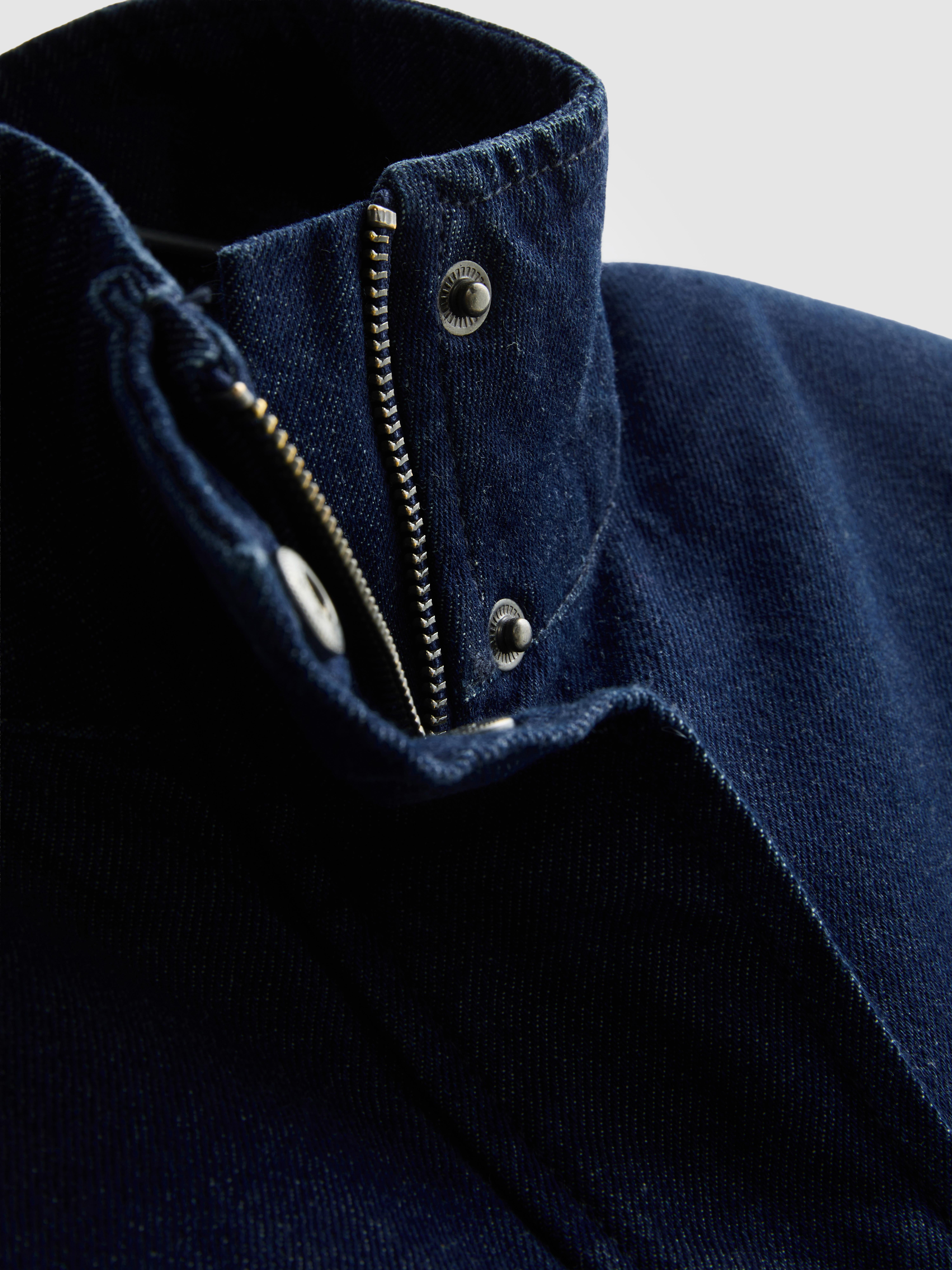 Paula Echevarría Funnel Neck Denim Jacket - Indigo