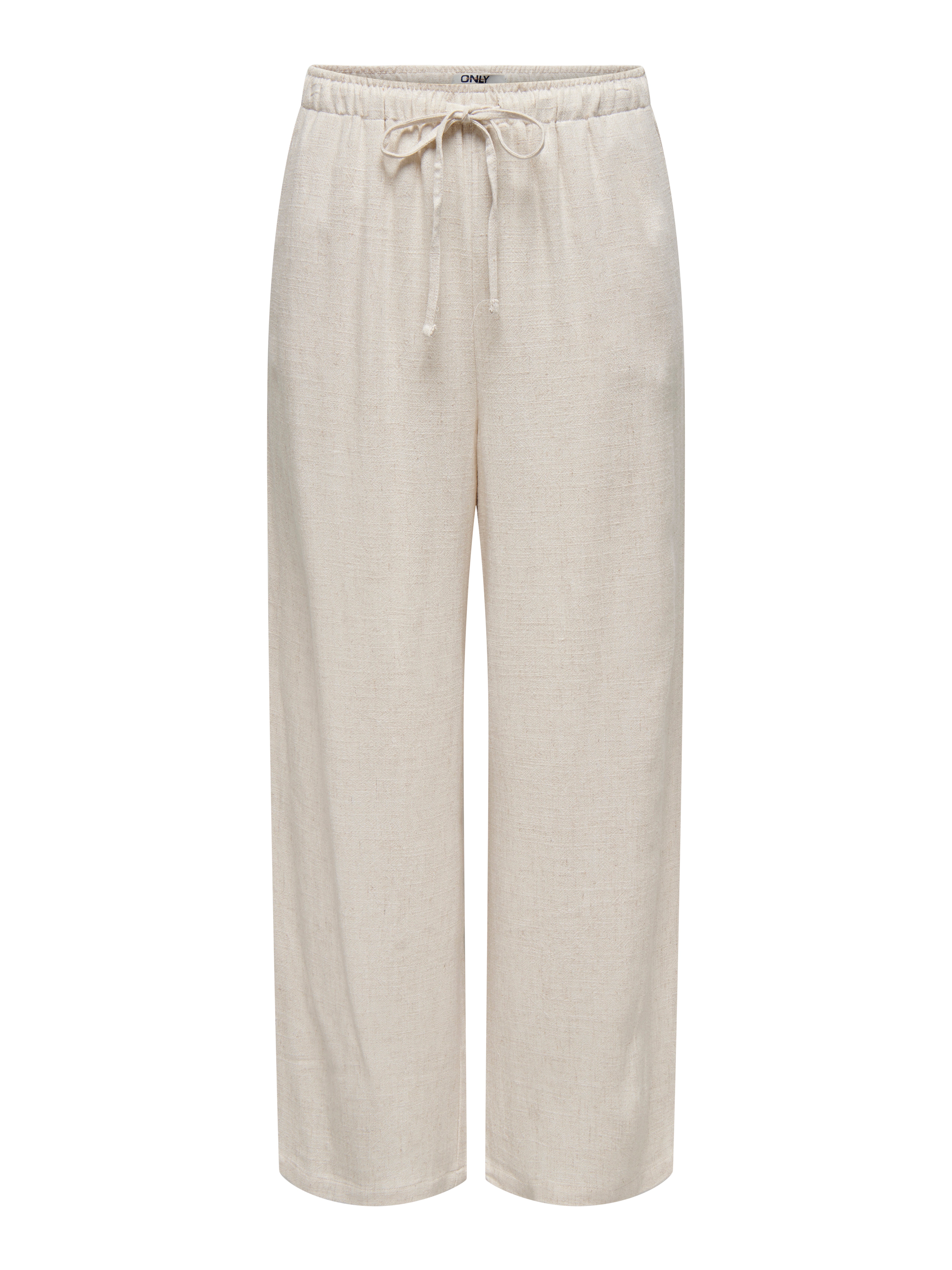 ONLSIESTA Straight Fit Linen Trousers Moonbeam