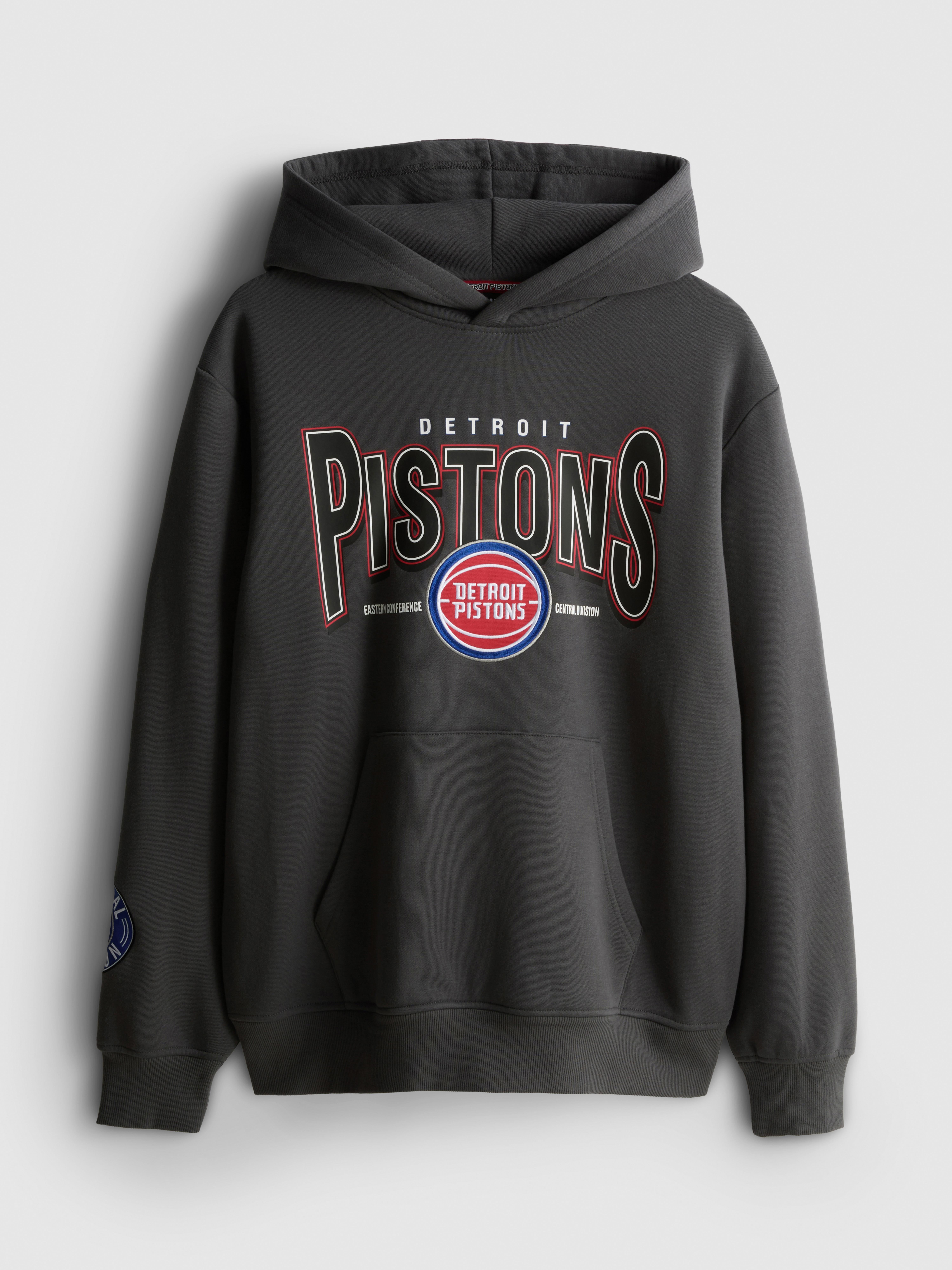 NBA Detroit Pistons Cotton-Rich Hoodie - Charcoal