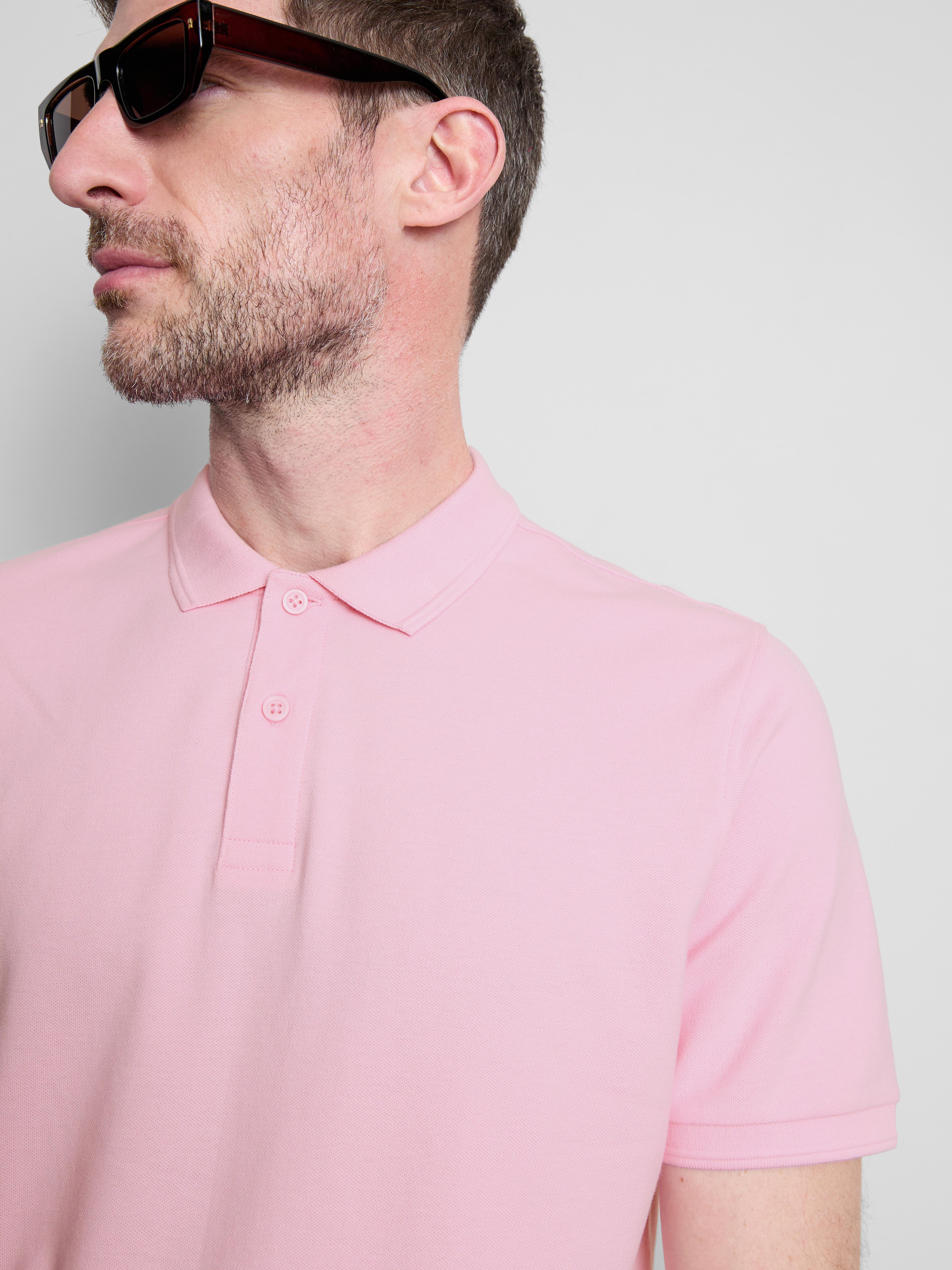 Short-Sleeve Polo Shirt - Pink