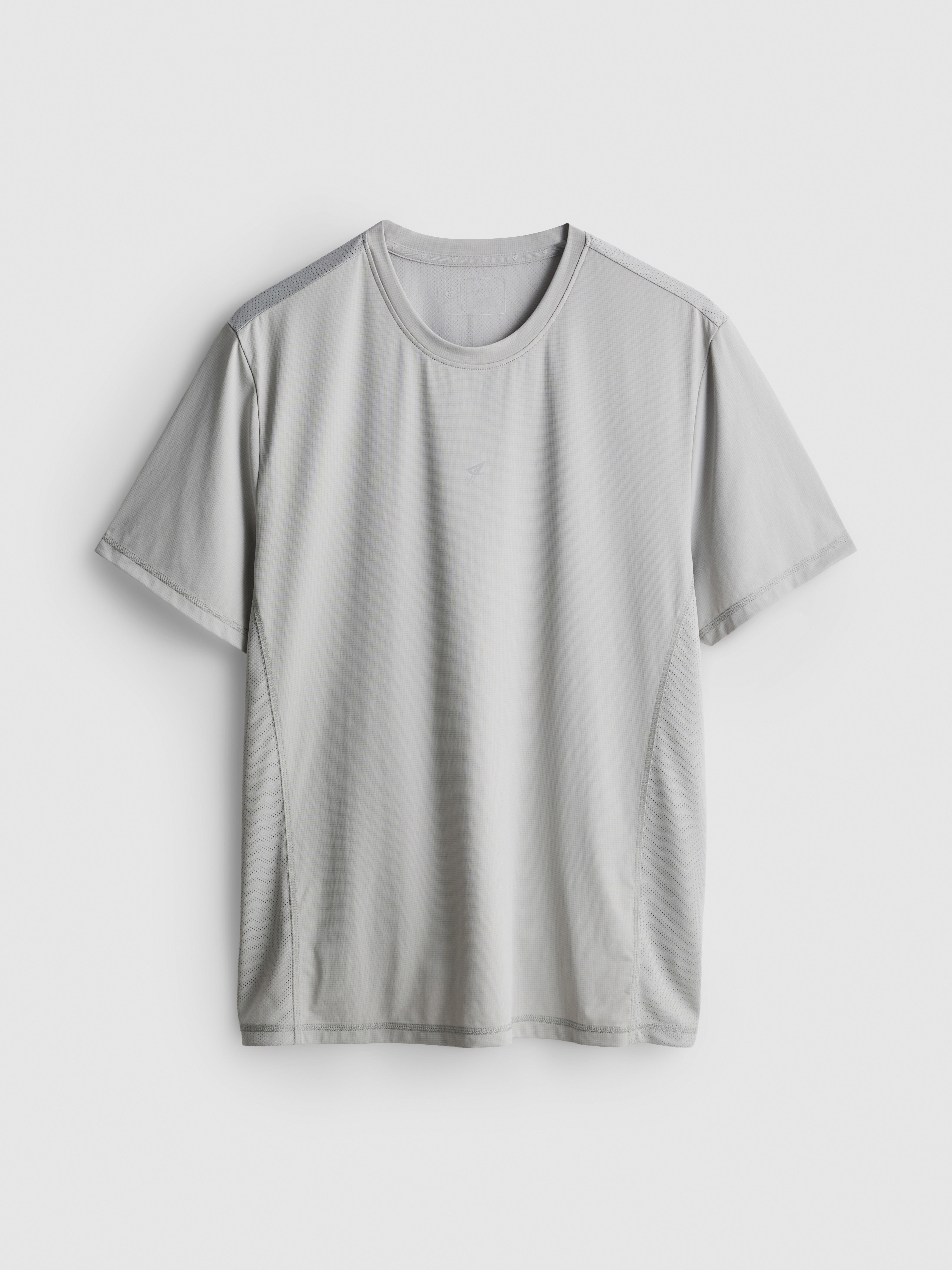 Panelled Gym T-Shirt - Light Gray