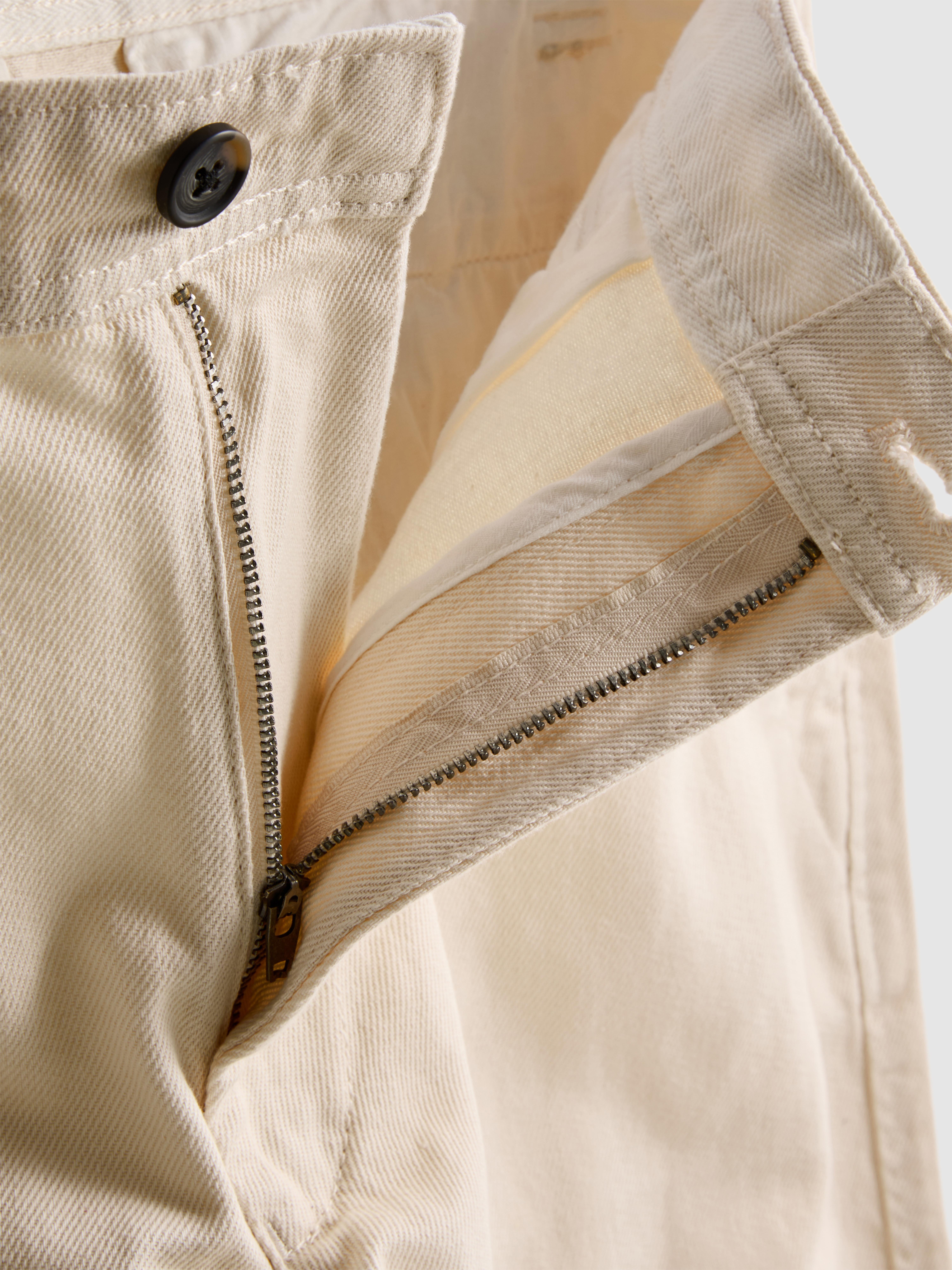 Mid-Rise Baggy Chinos - Ivory
