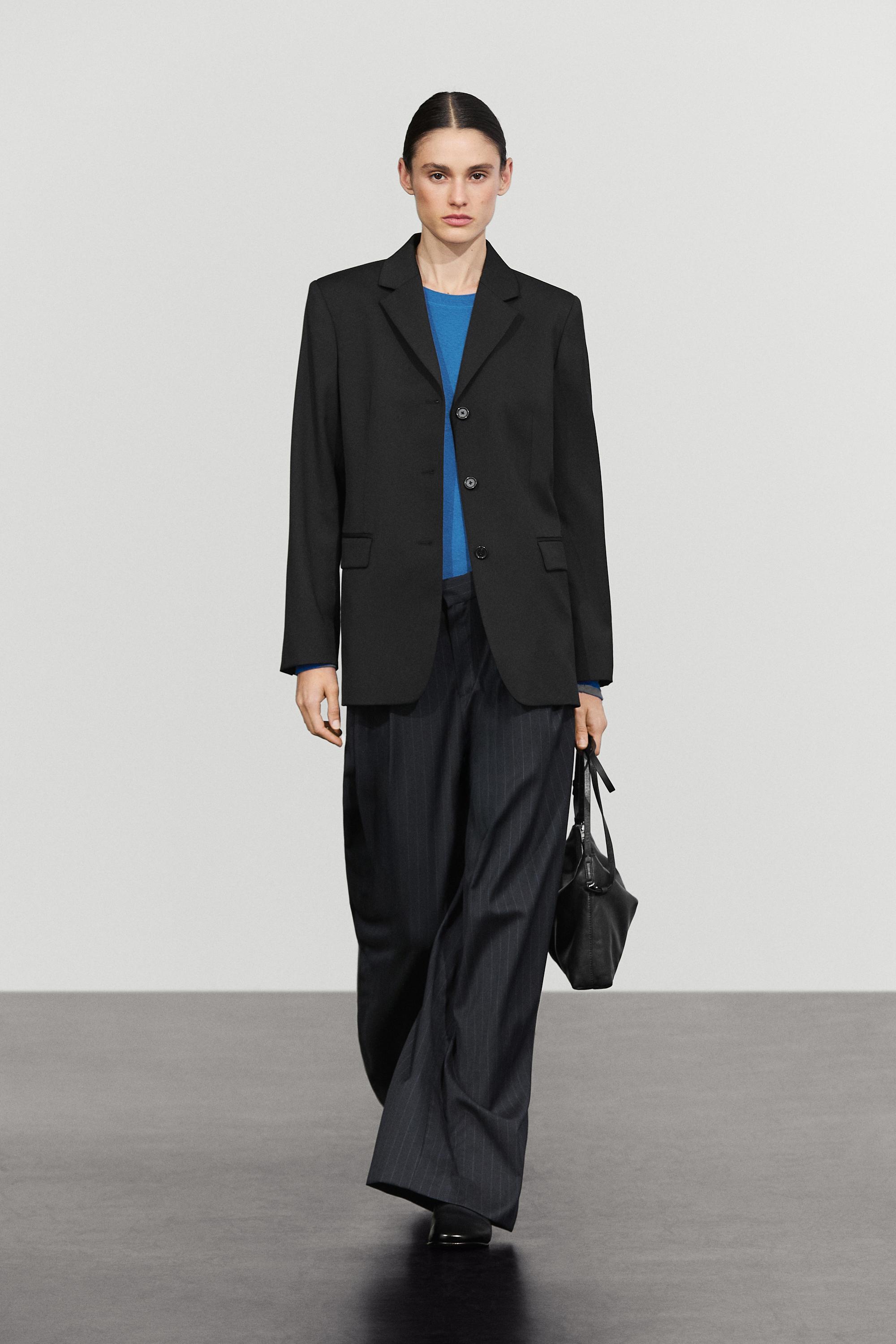 100% cold wool blazer - BLACK