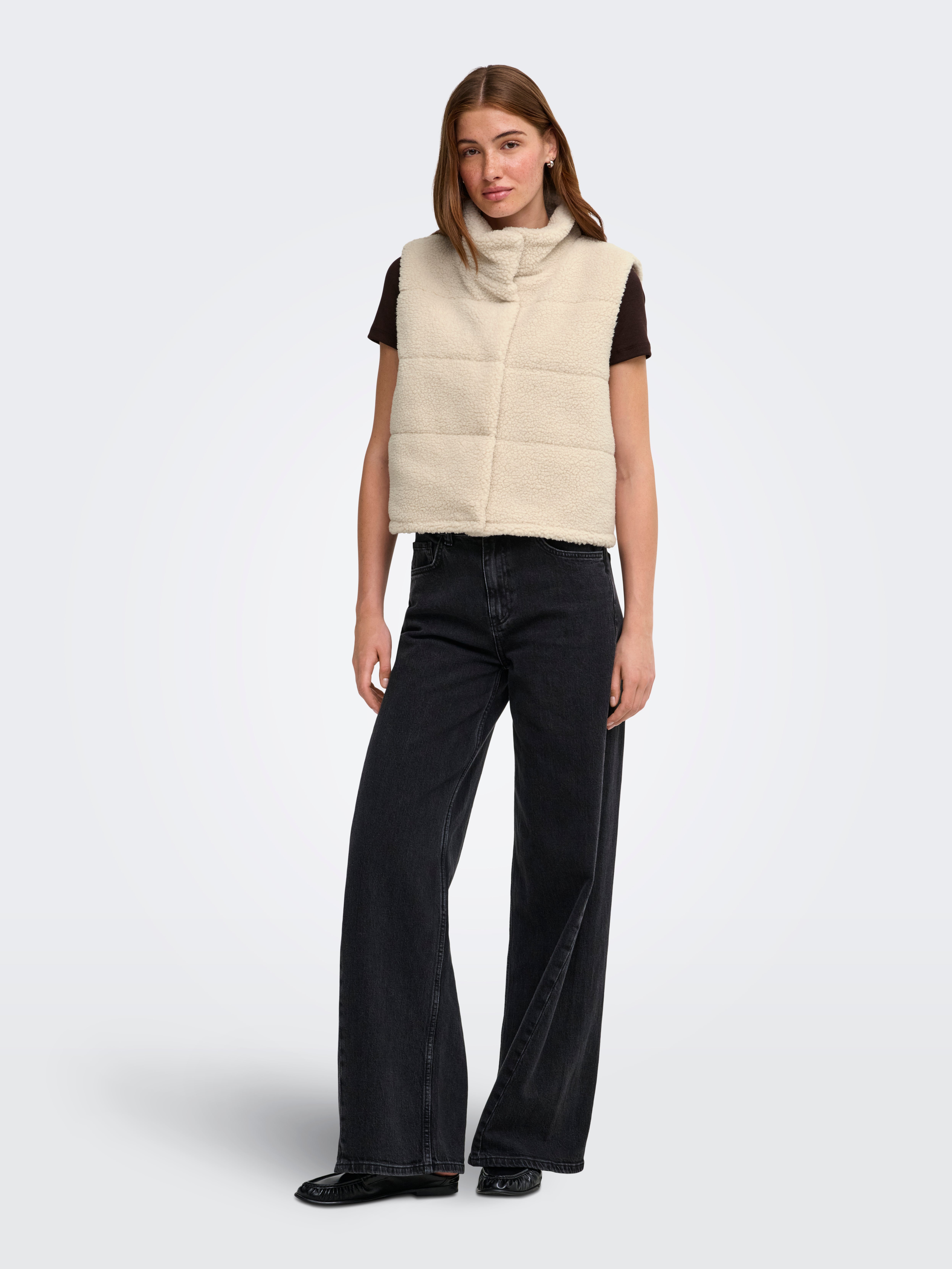 ONLSANDRA Teddy gilet Pumice Stone