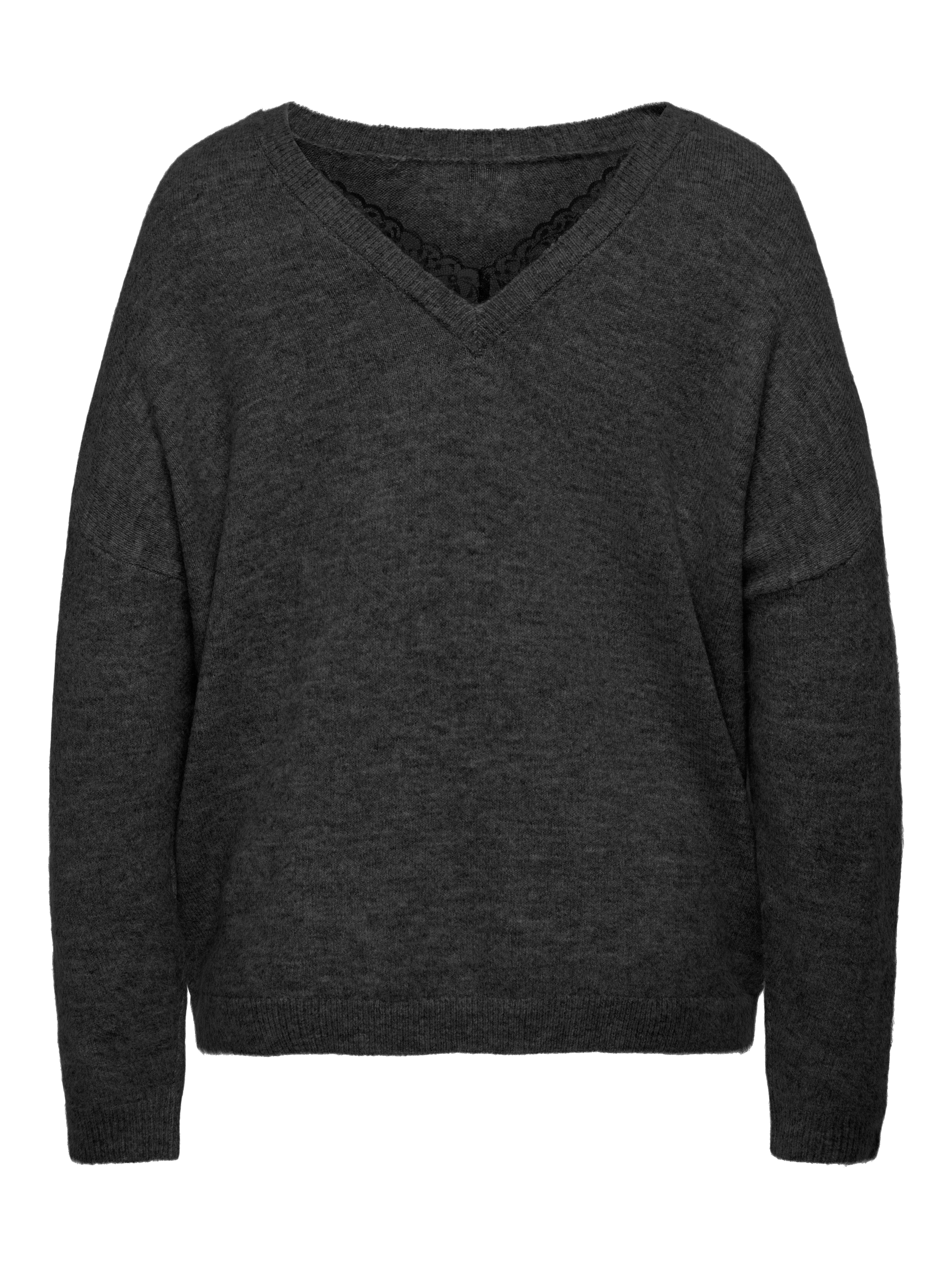 CARMANIFESTA reversible Knitted pullover Dark Grey Melange