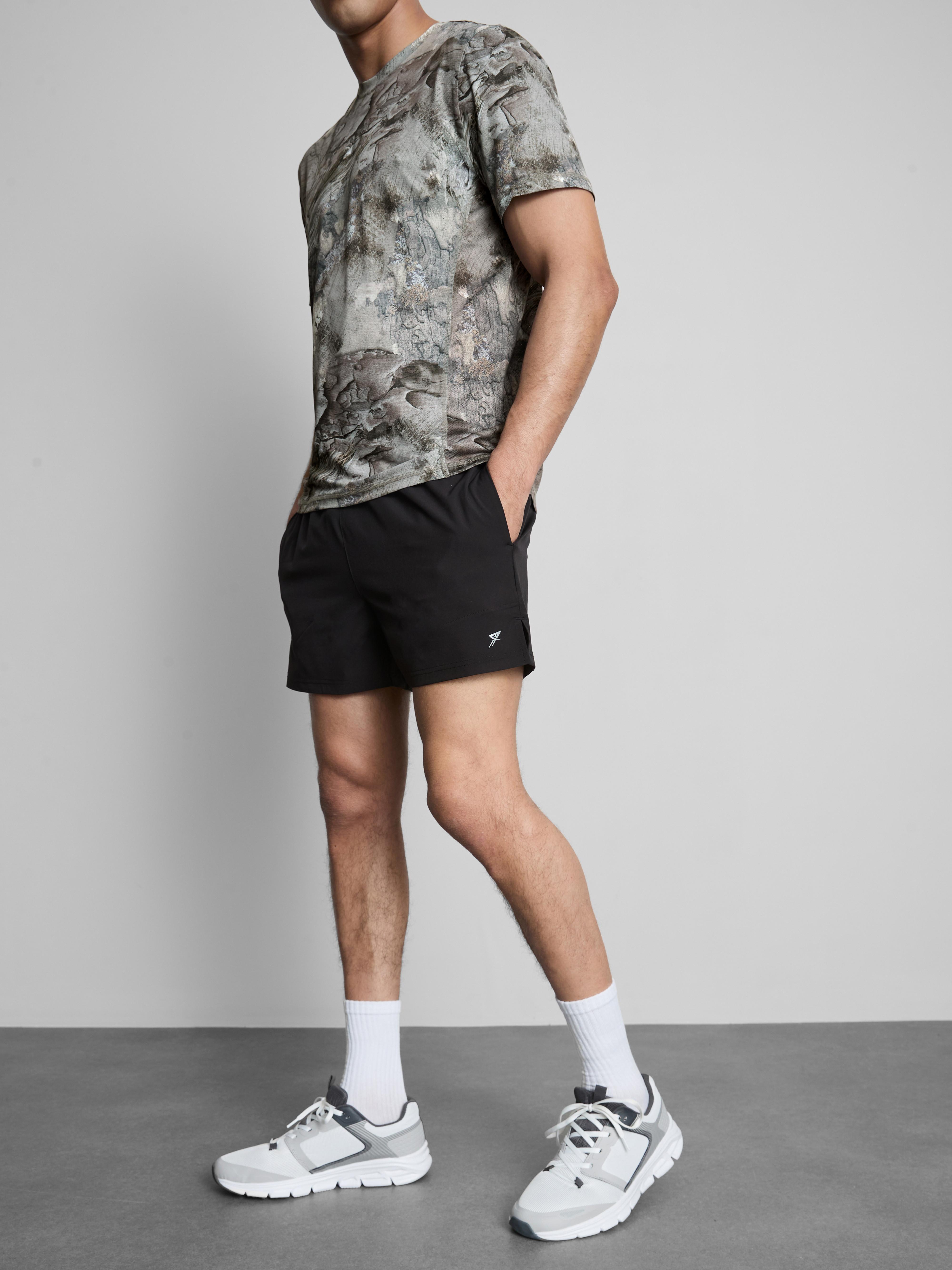 Drawstring Running Shorts - Black