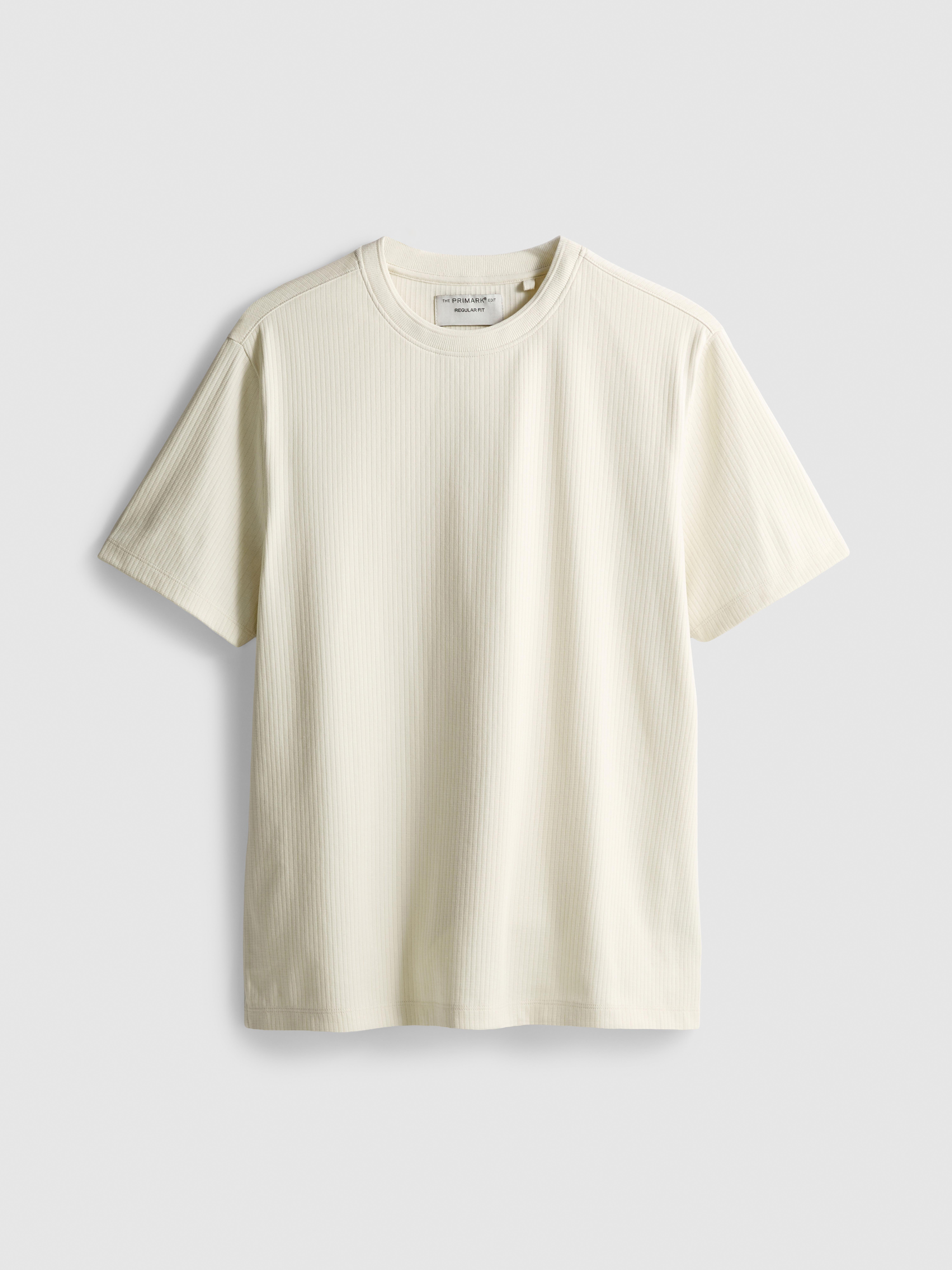 The Edit Ribbed Roundneck T-Shirt - Ivory