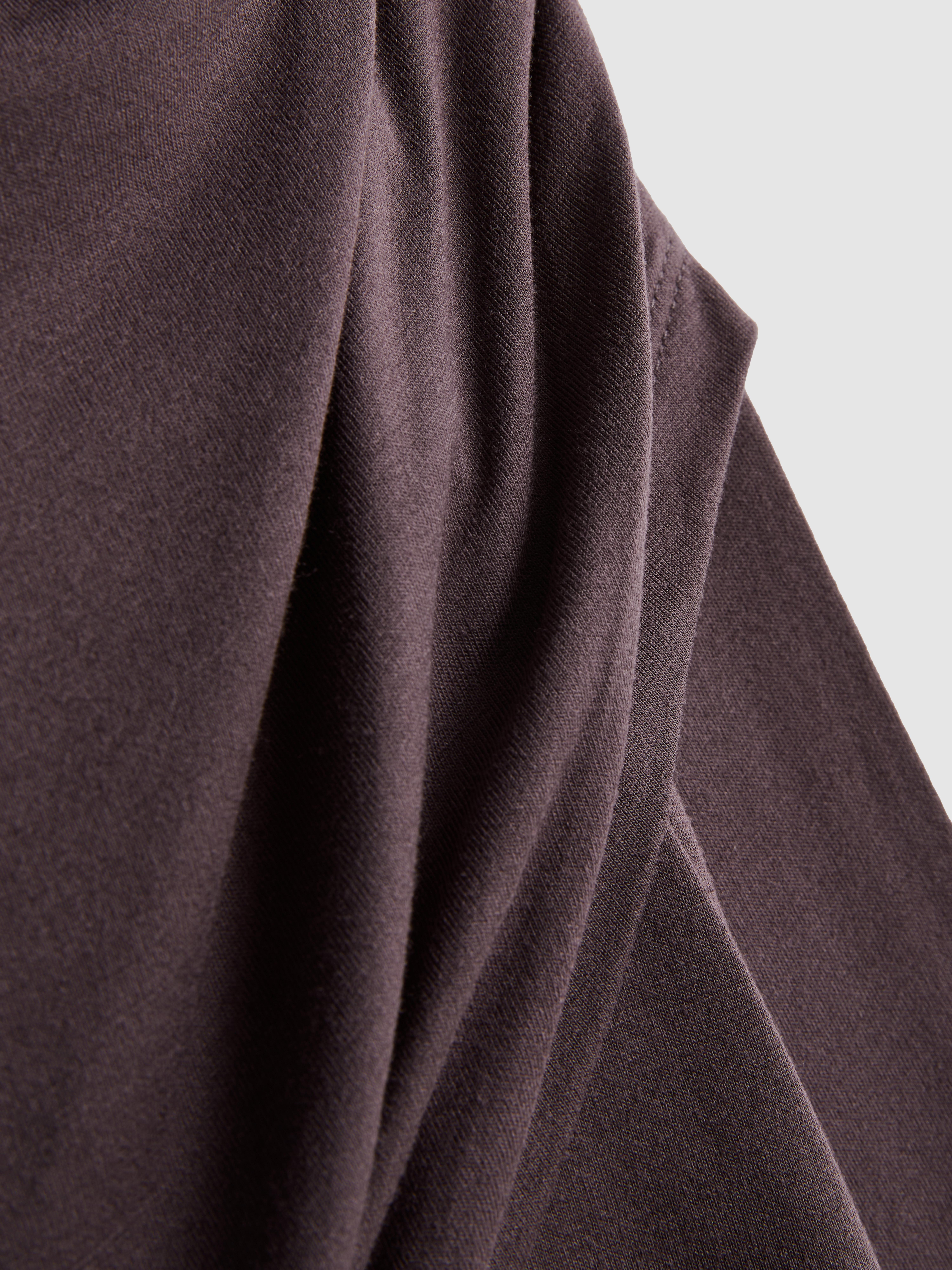Paula Echevarría Draped Long-Sleeve Onesie - Dark Purple