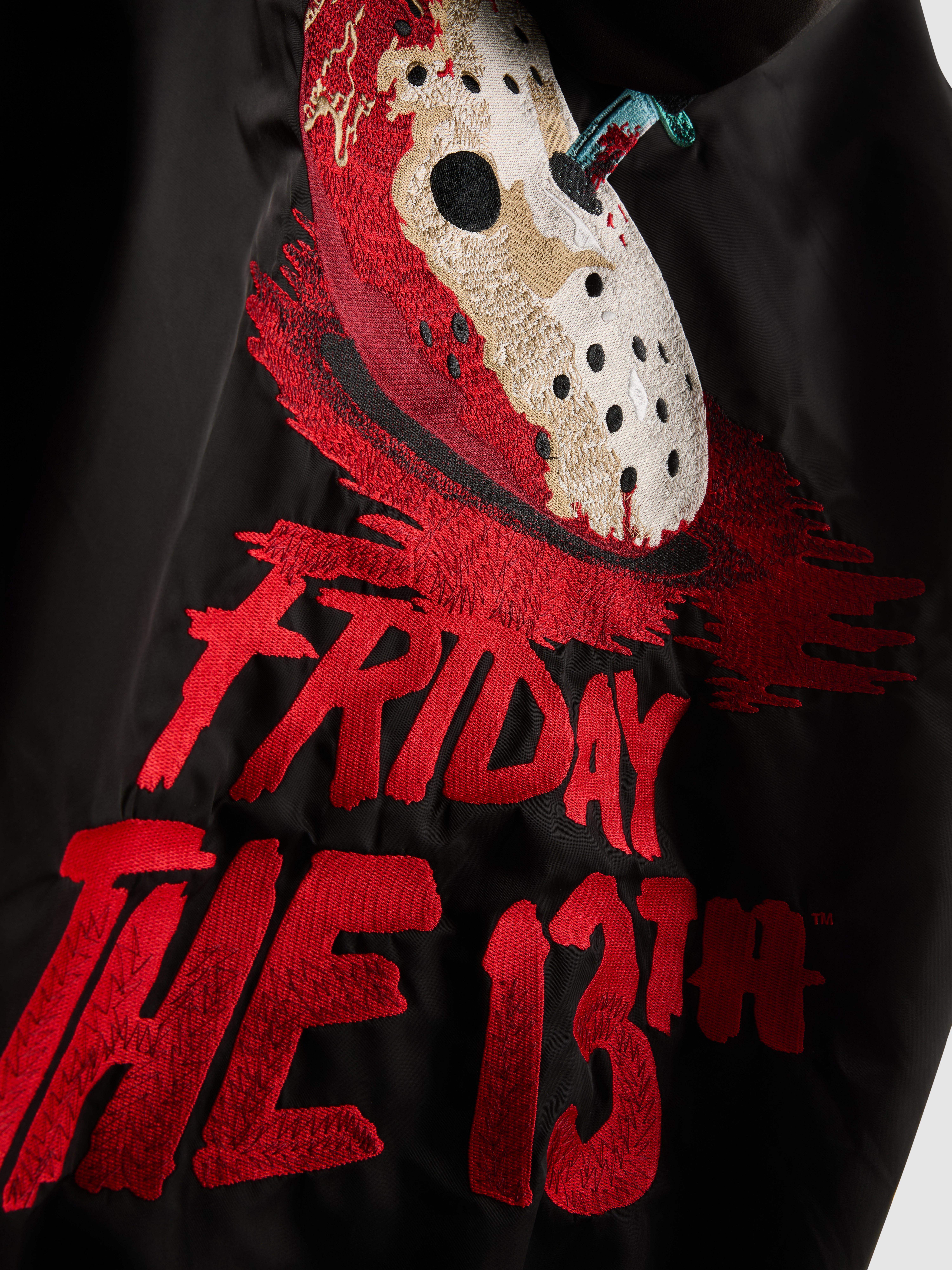 Friday The 13th Hooded Bomber Jacket - Black