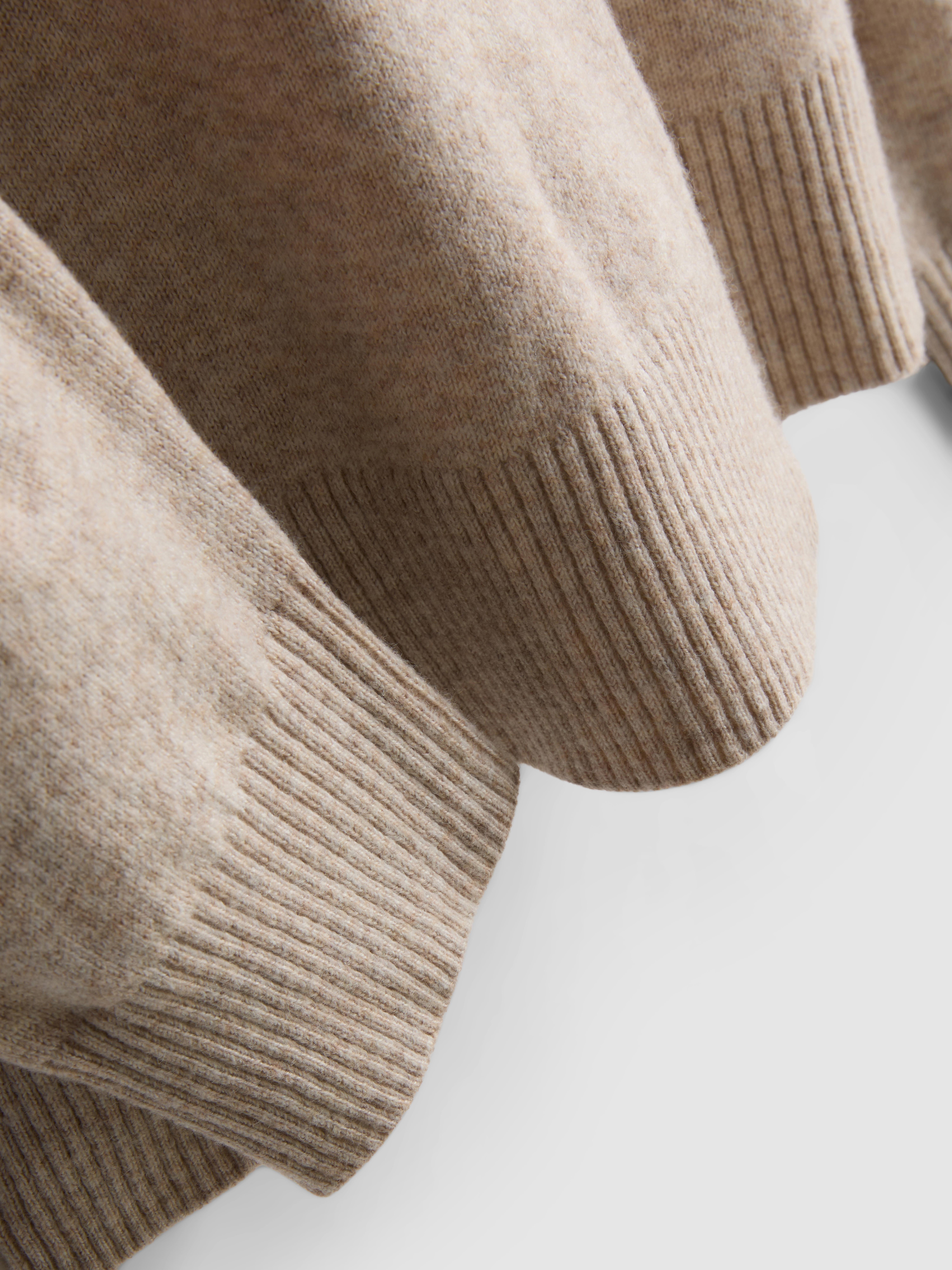 Soft Knitted Crew Neck Sweater - Oatmeal