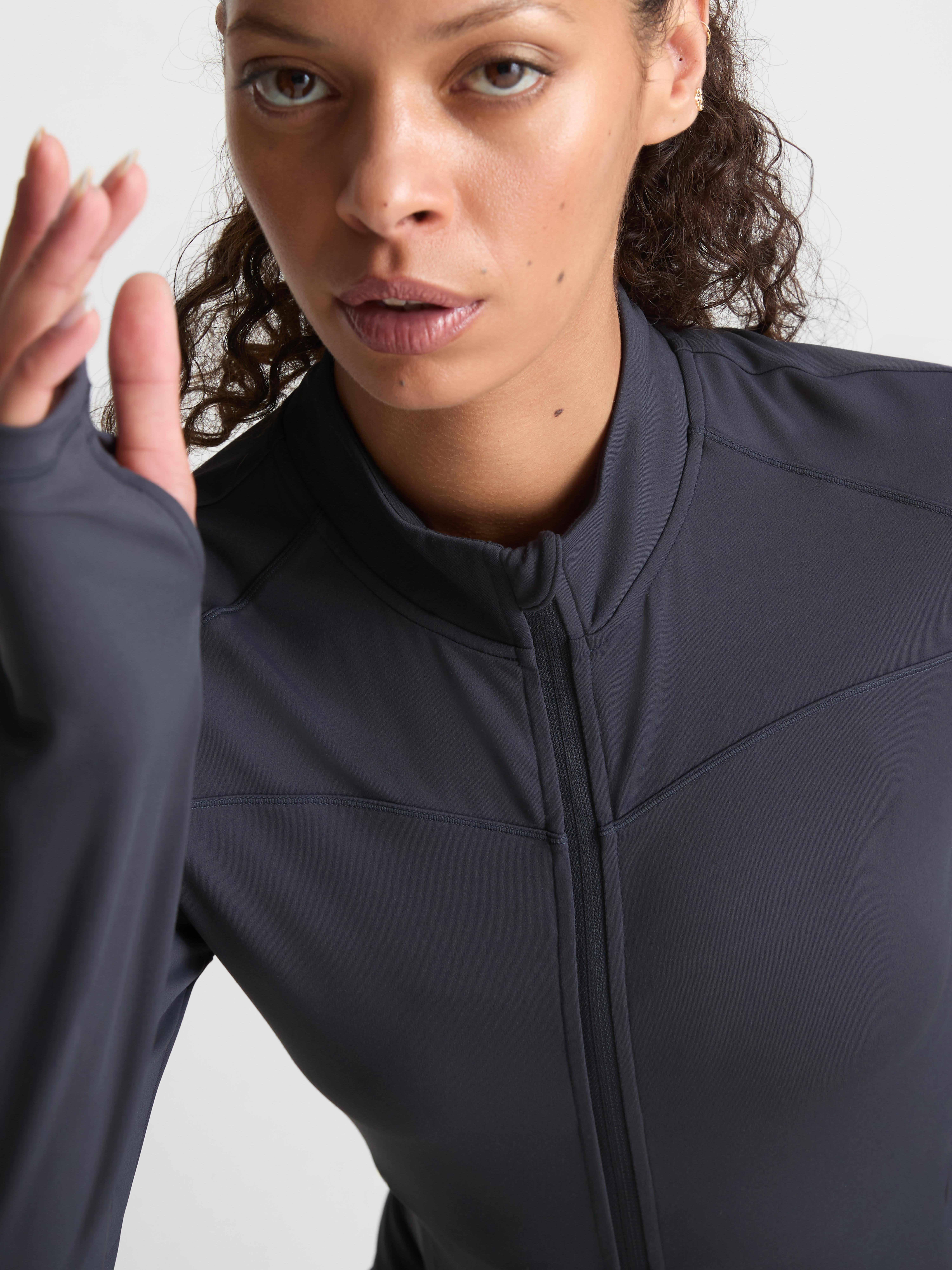 Buttery Soft Zip Through Active Jacket - Petrol