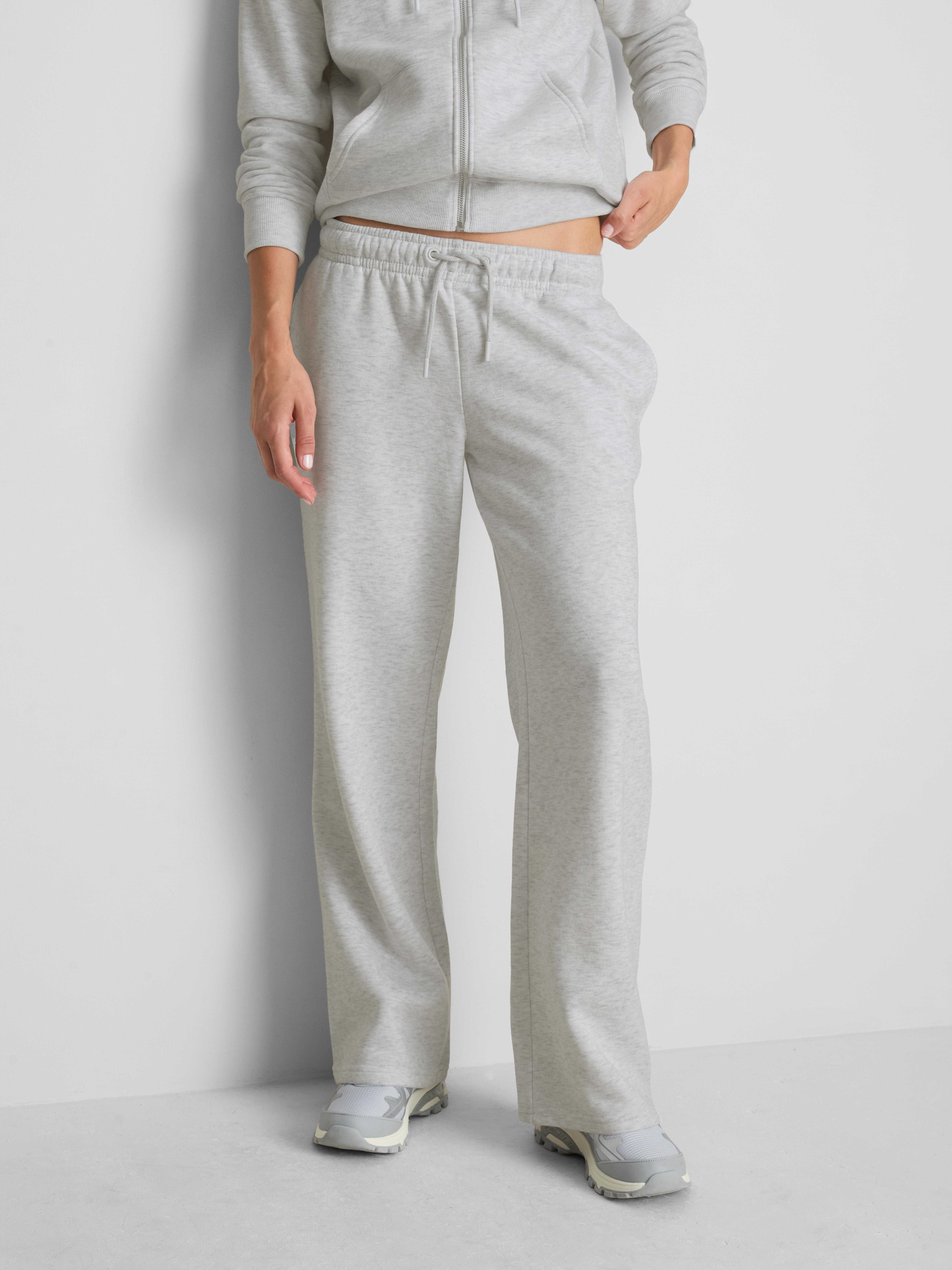 Straight-Leg Joggers - Gray Heather