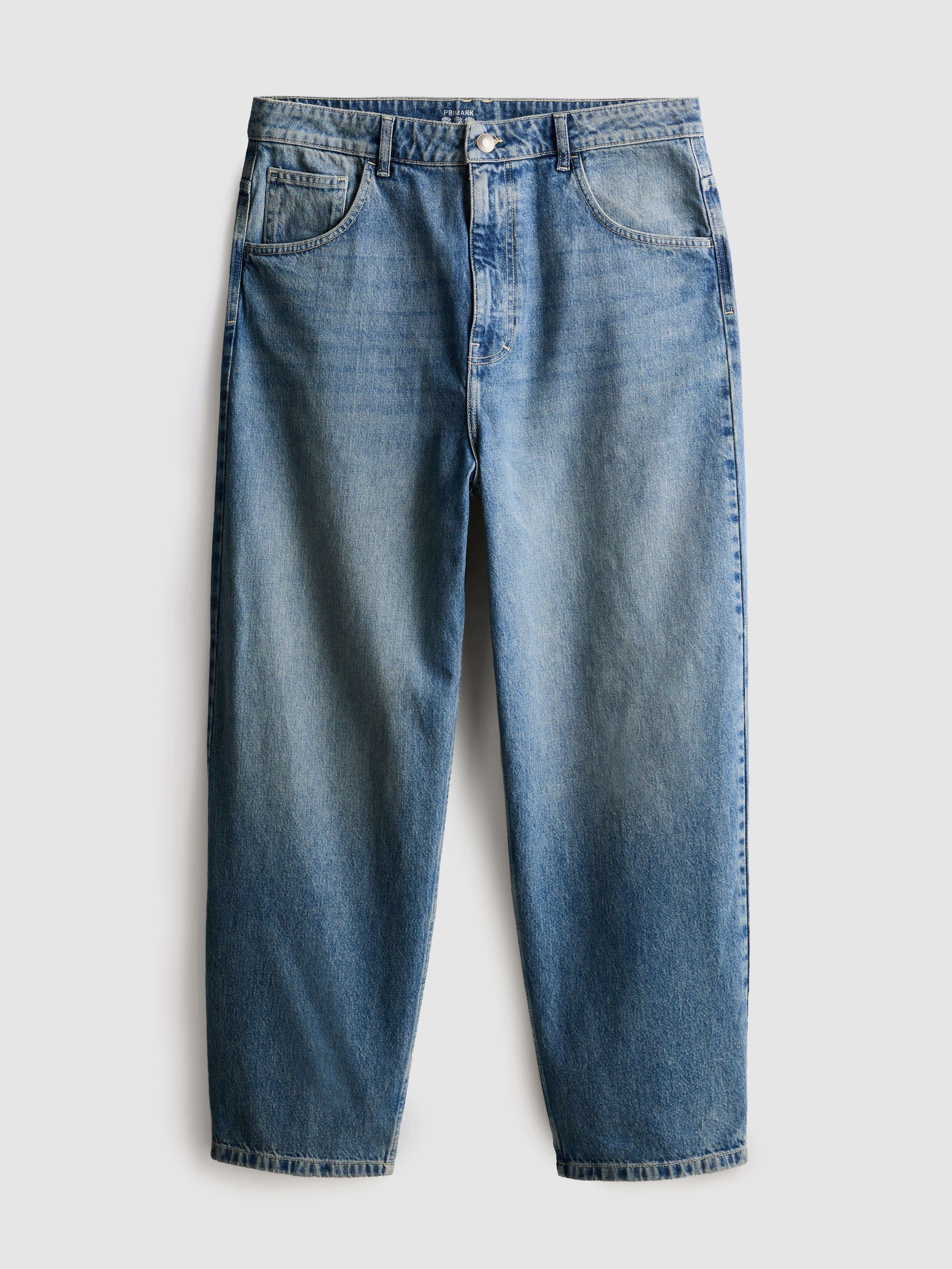 Mid-Rise Baggy Jeans - Light Blue