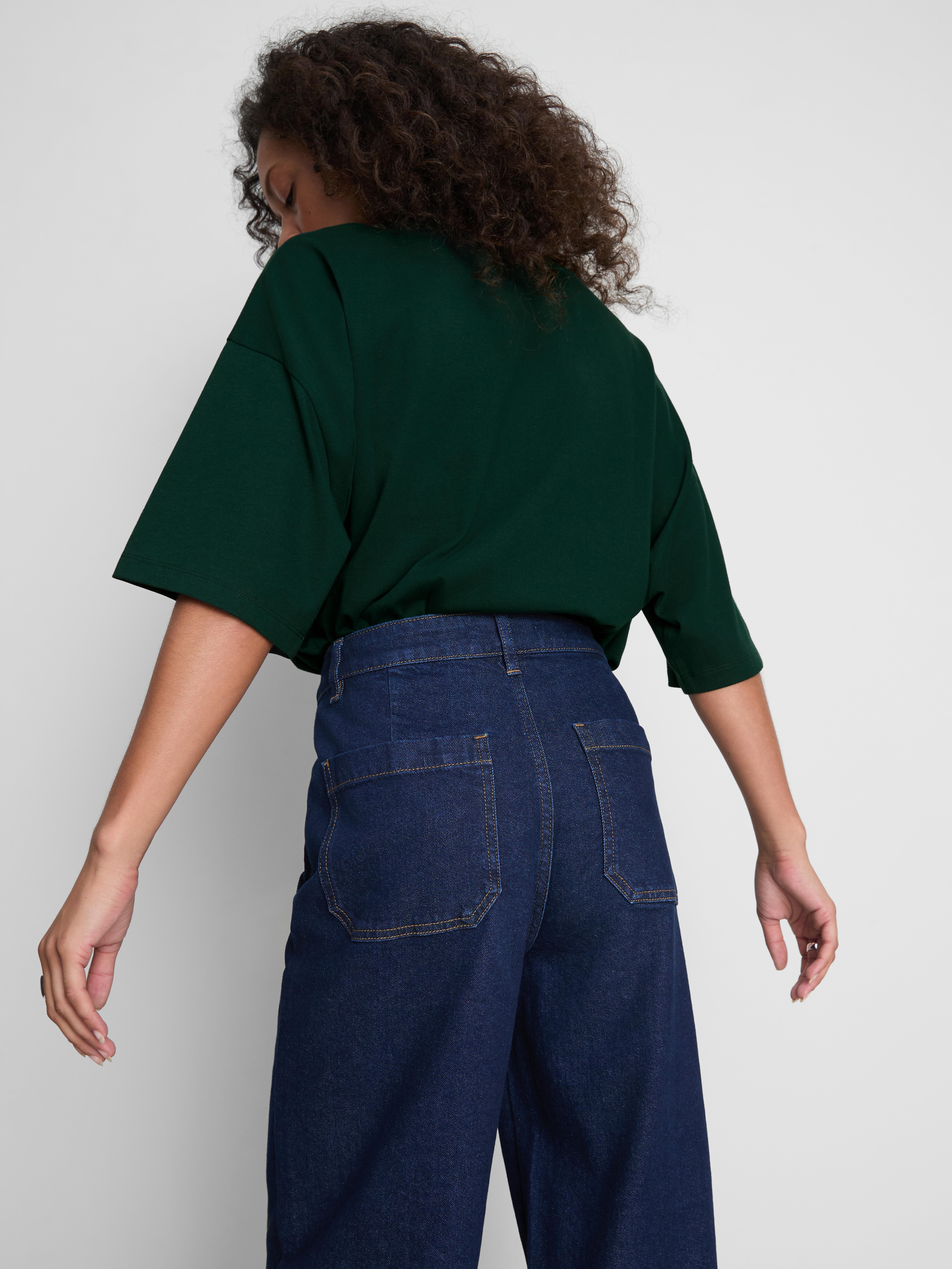 Paula Echevarría Oversized Slogan Tee - Dark Green