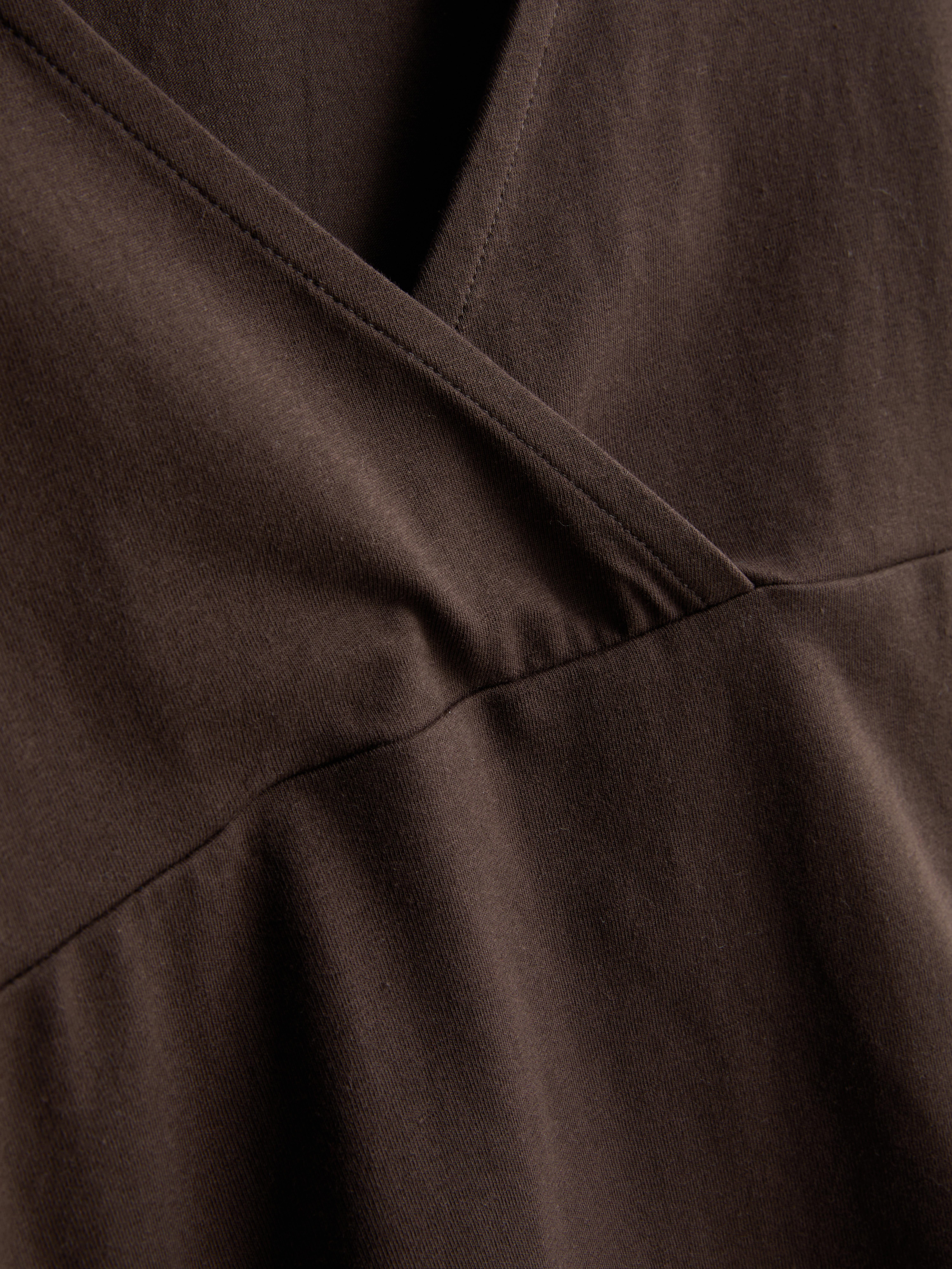 The Primark Scene | Cotton-Rich Long-Sleeve Wrap Top - Chocolate