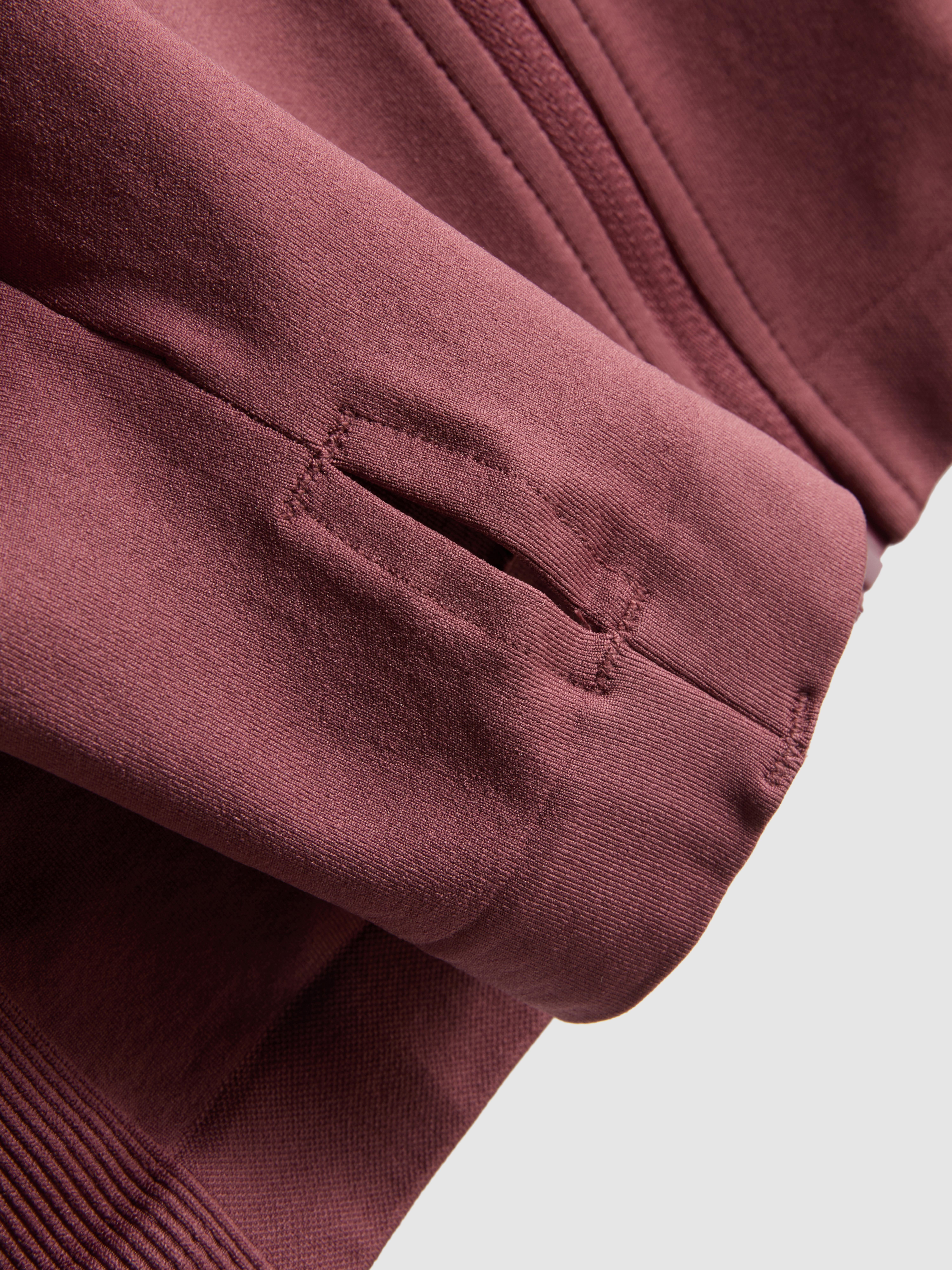 Seamless Zip Through Active Jacket - Dark Pink