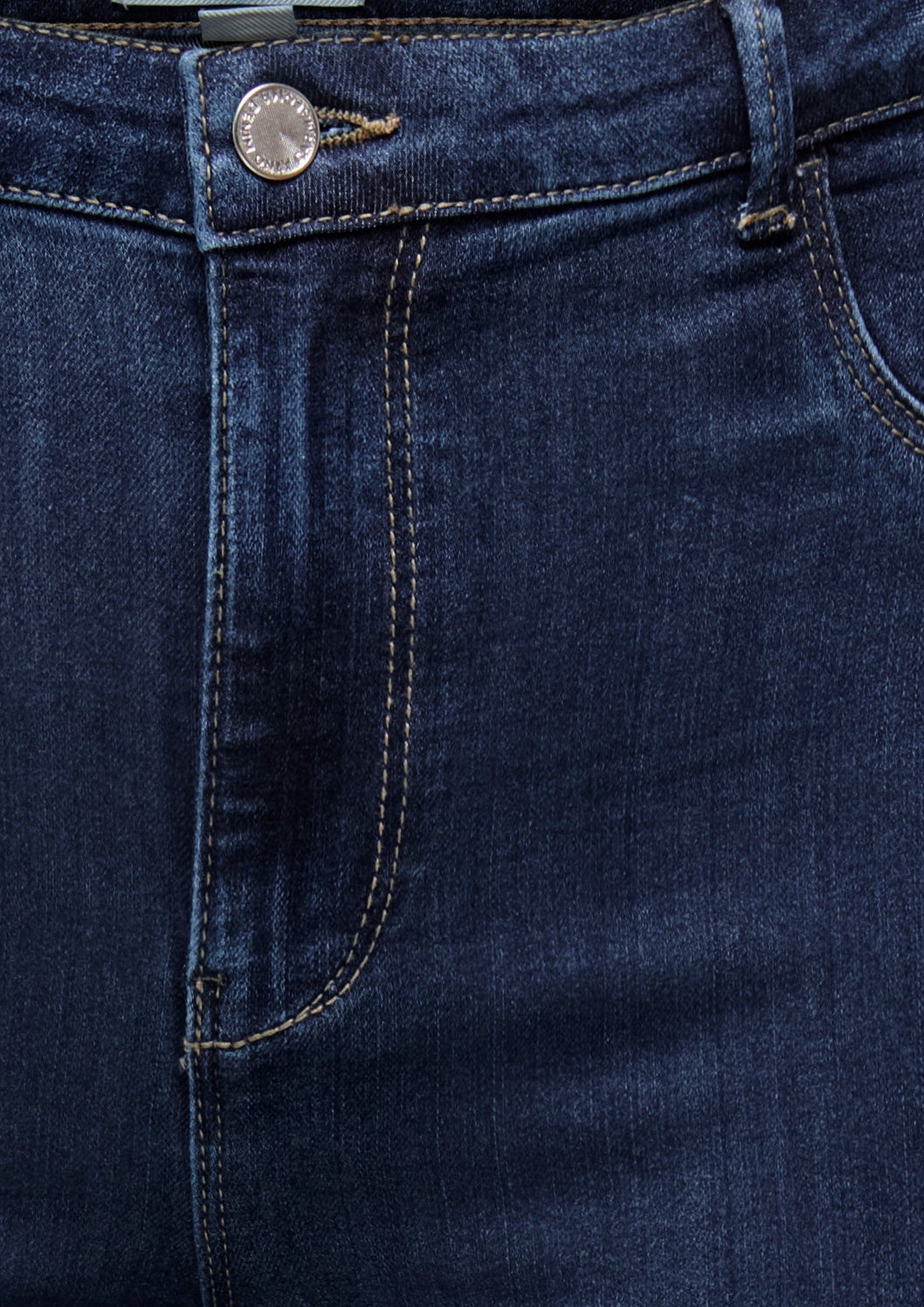 CARTHUNDER Mid waist Flared Fit Jeans Dark Blue Denim