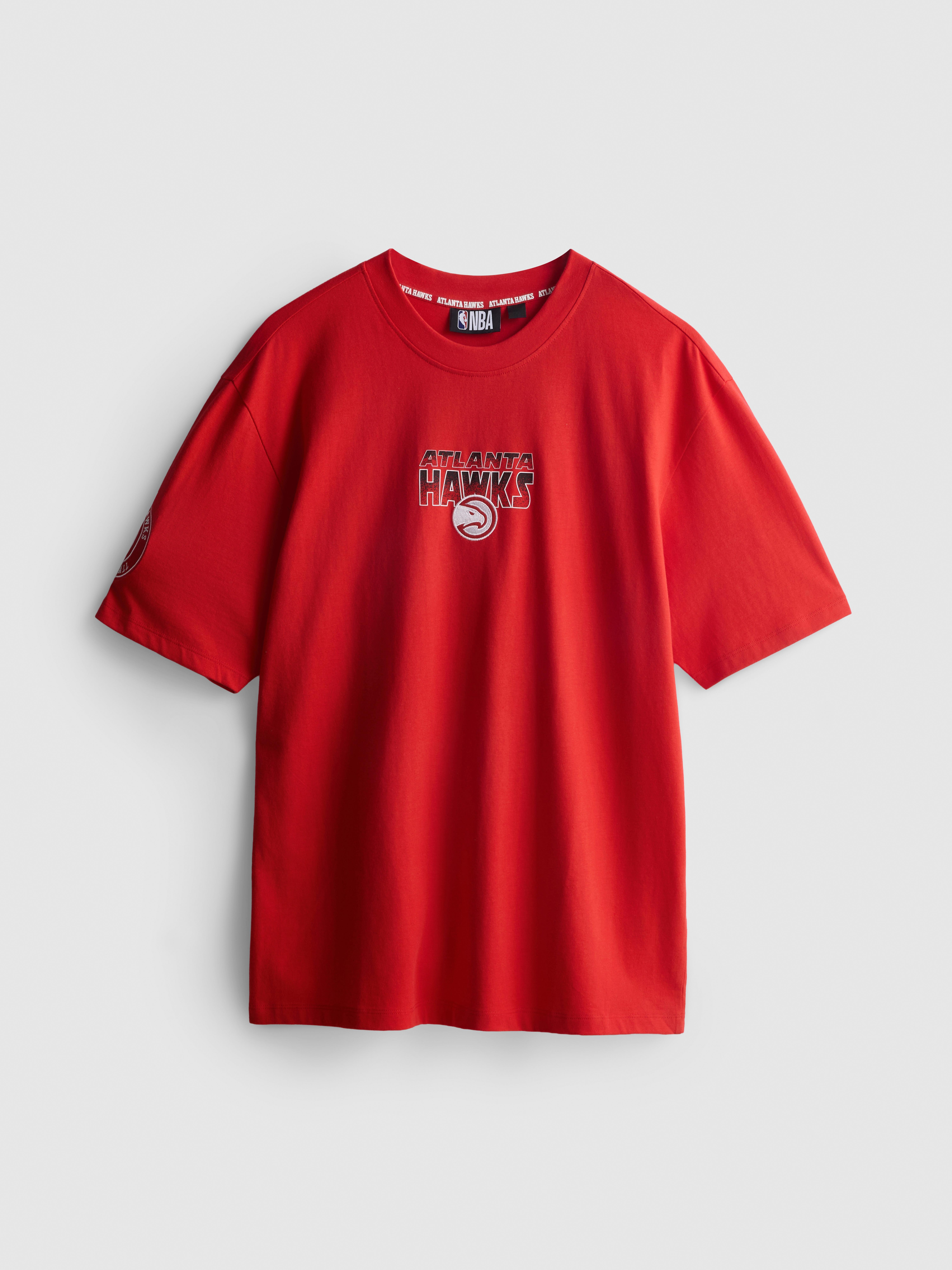 NBA Atlanta Hawks Pure Cotton Graphic T-Shirt - Red
