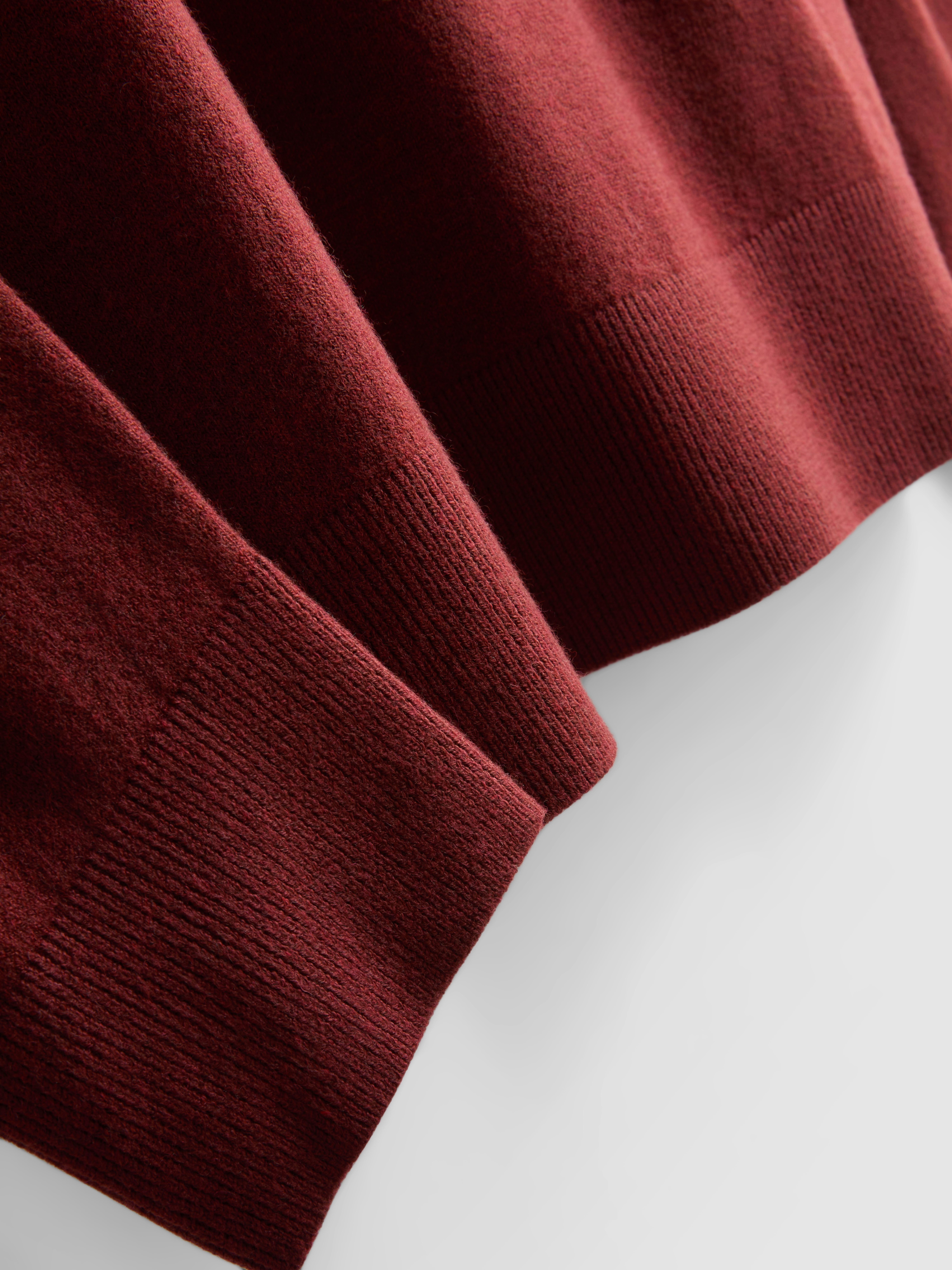Crew Neck Sweater - Red