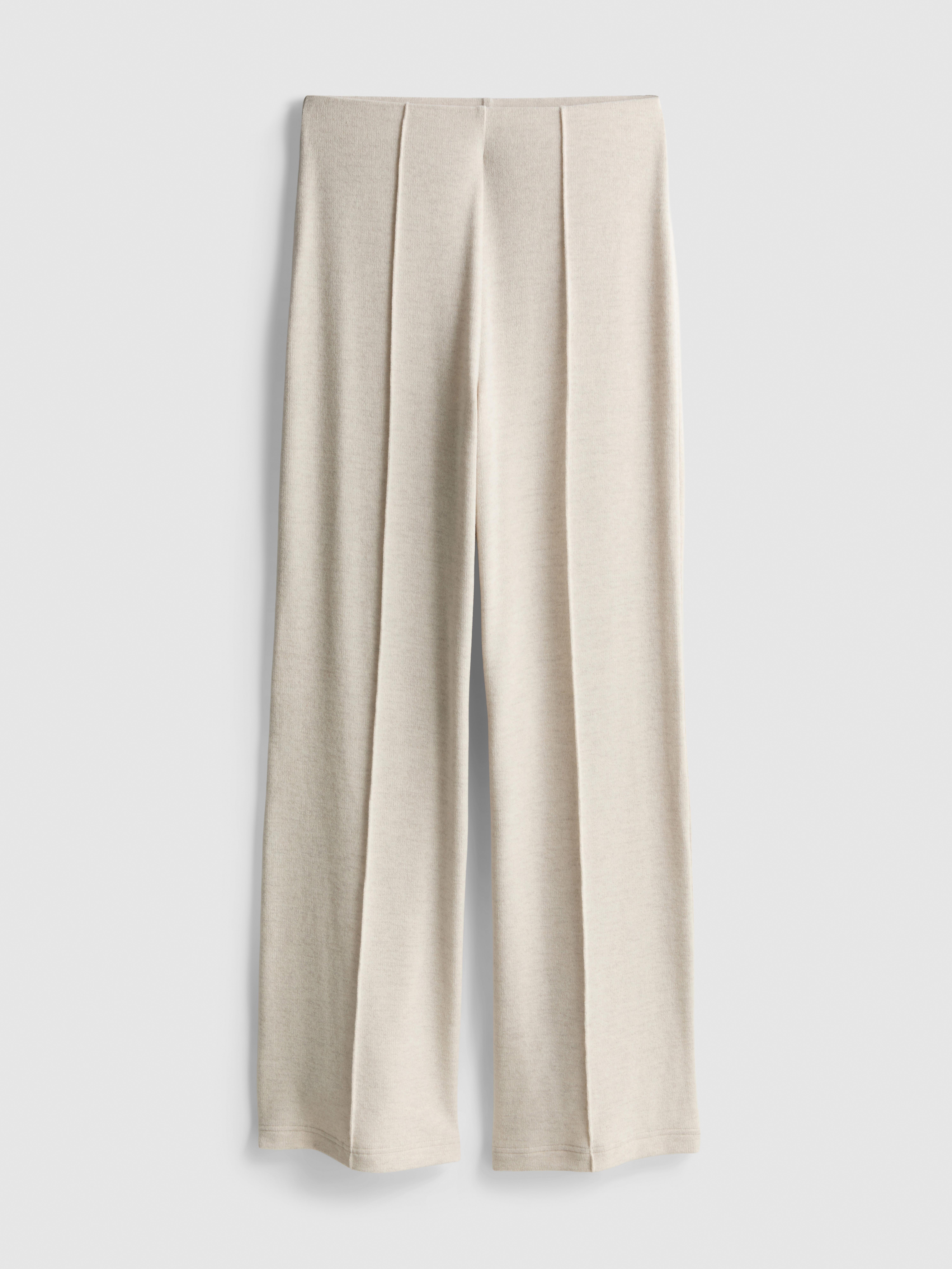 Cozy Wide Leg Sweatpants - Oatmeal