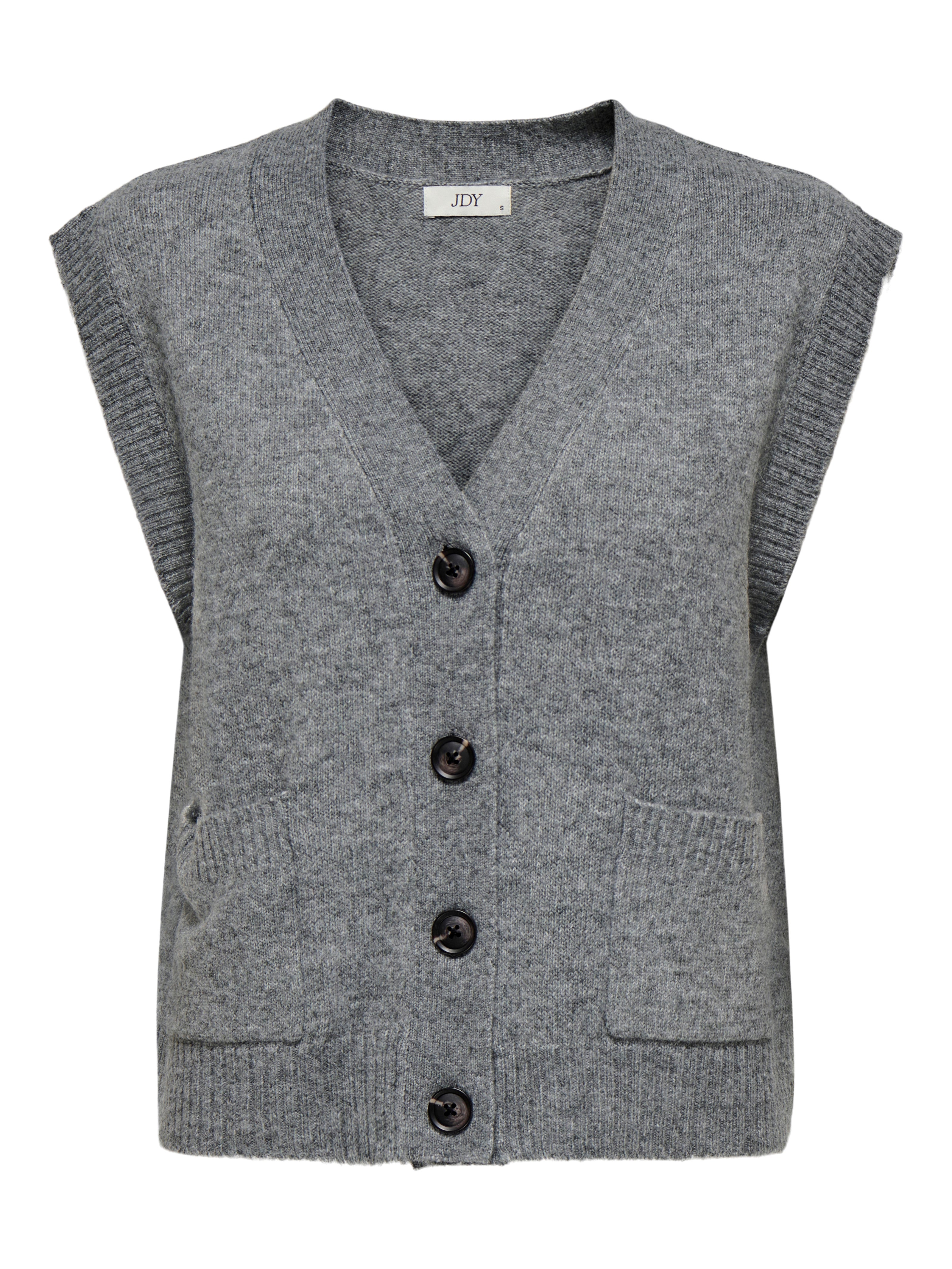 JDYSUPER Knitted vest Medium Grey Melange