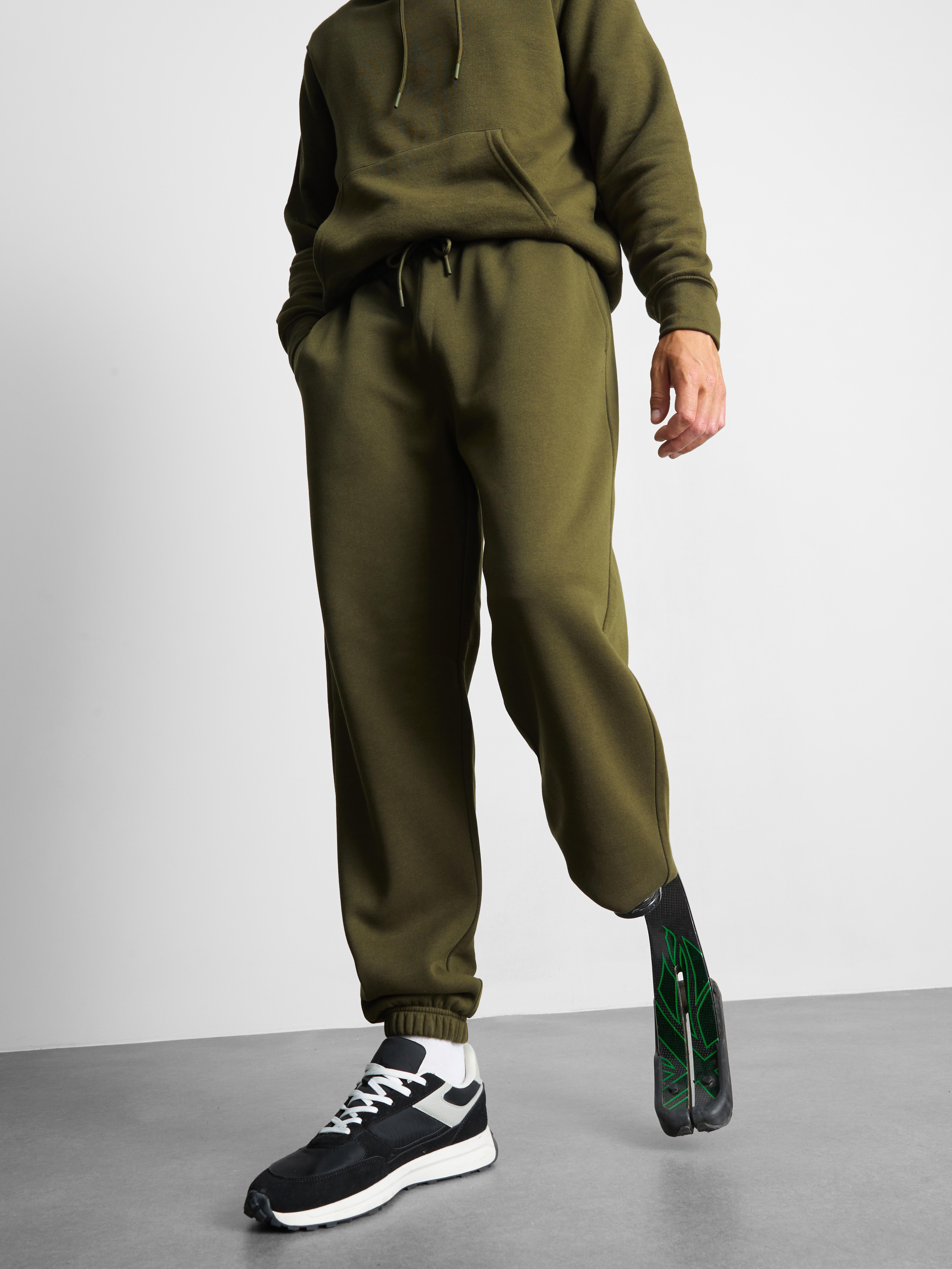 Drawstring Cuffed Joggers - Olive