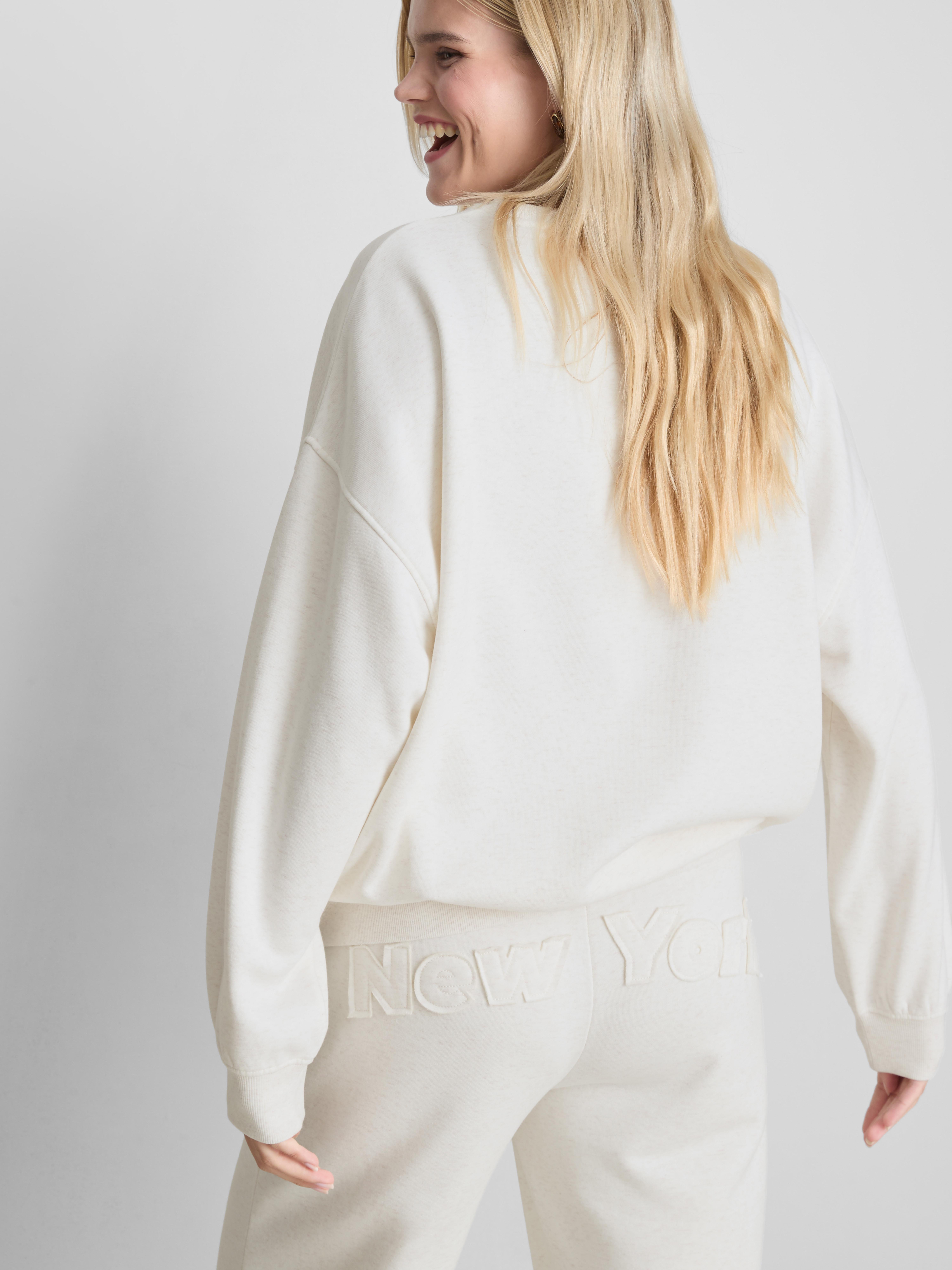 Cotton-Rich Wide-Leg Appliqué Joggers - Oatmeal