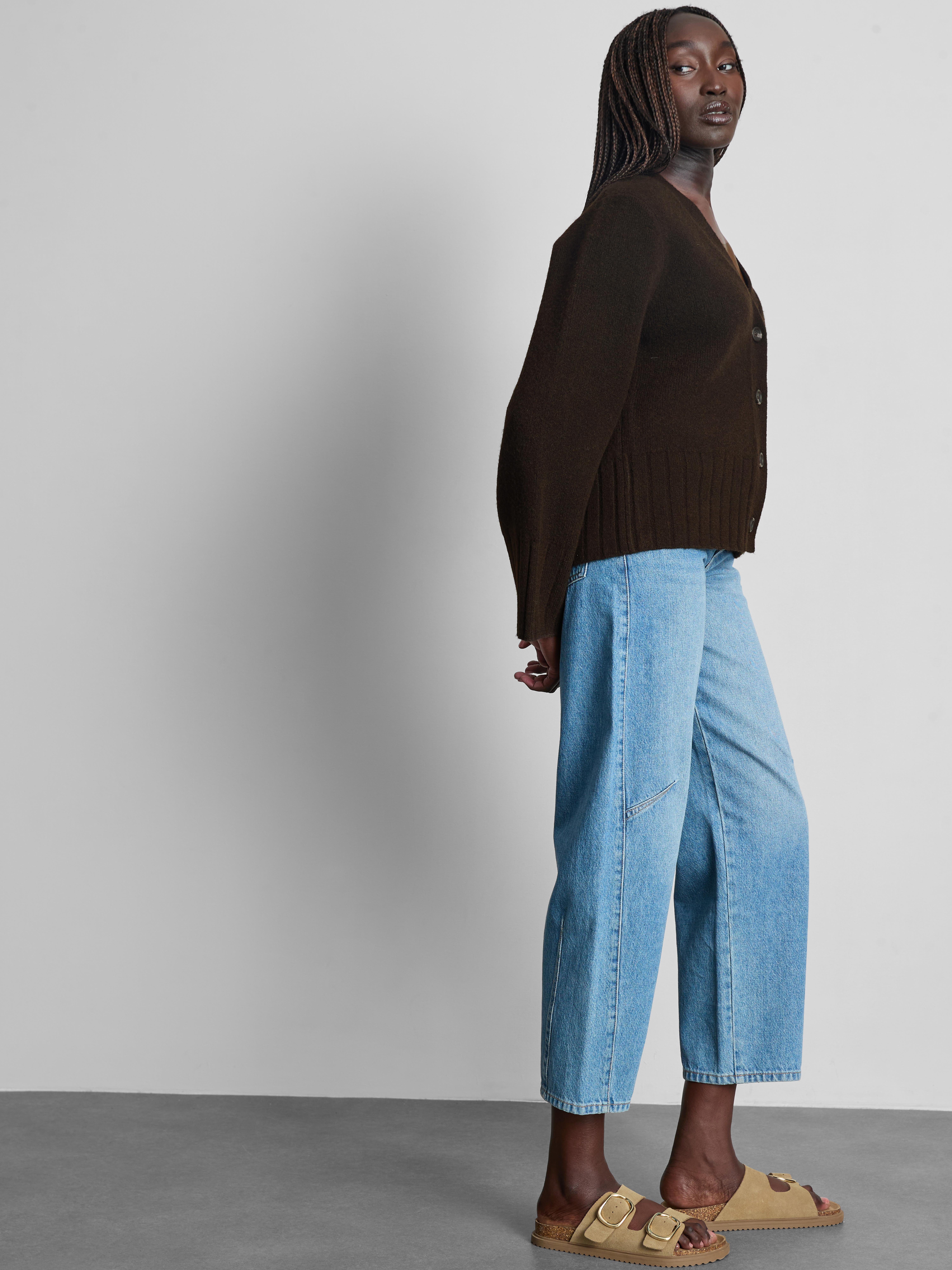 Relaxed Wide Sleeve Cardigan - Chocolate